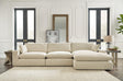 Elyza Linen 3-Piece Sectional With Ottoman PKG012966 - 10006S4 | 1000608 - Ella Furniture