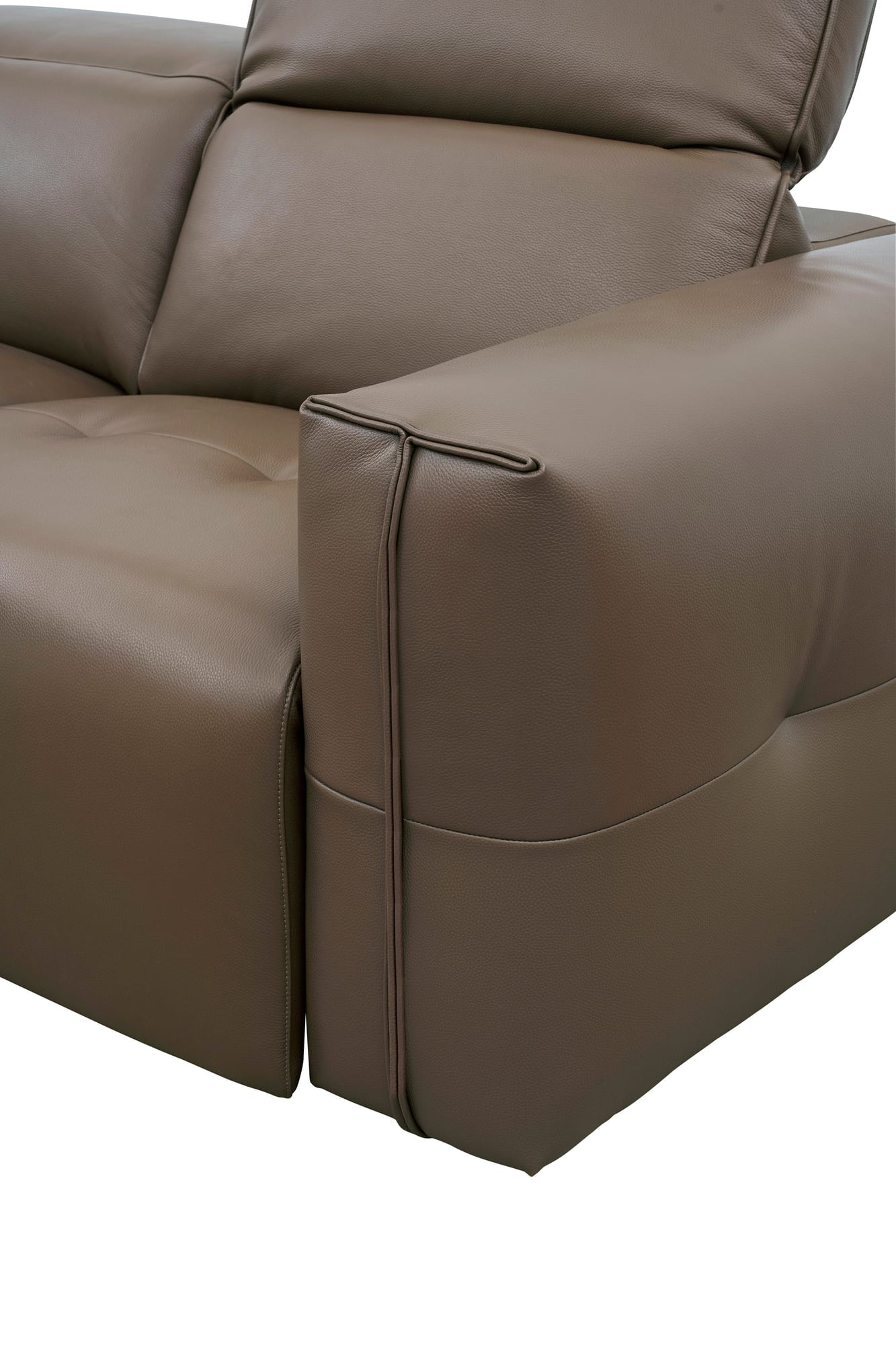 Ember Brown Italian Leather Match 2-Piece Power Reclining Sofa and Loveseat Set view 11
