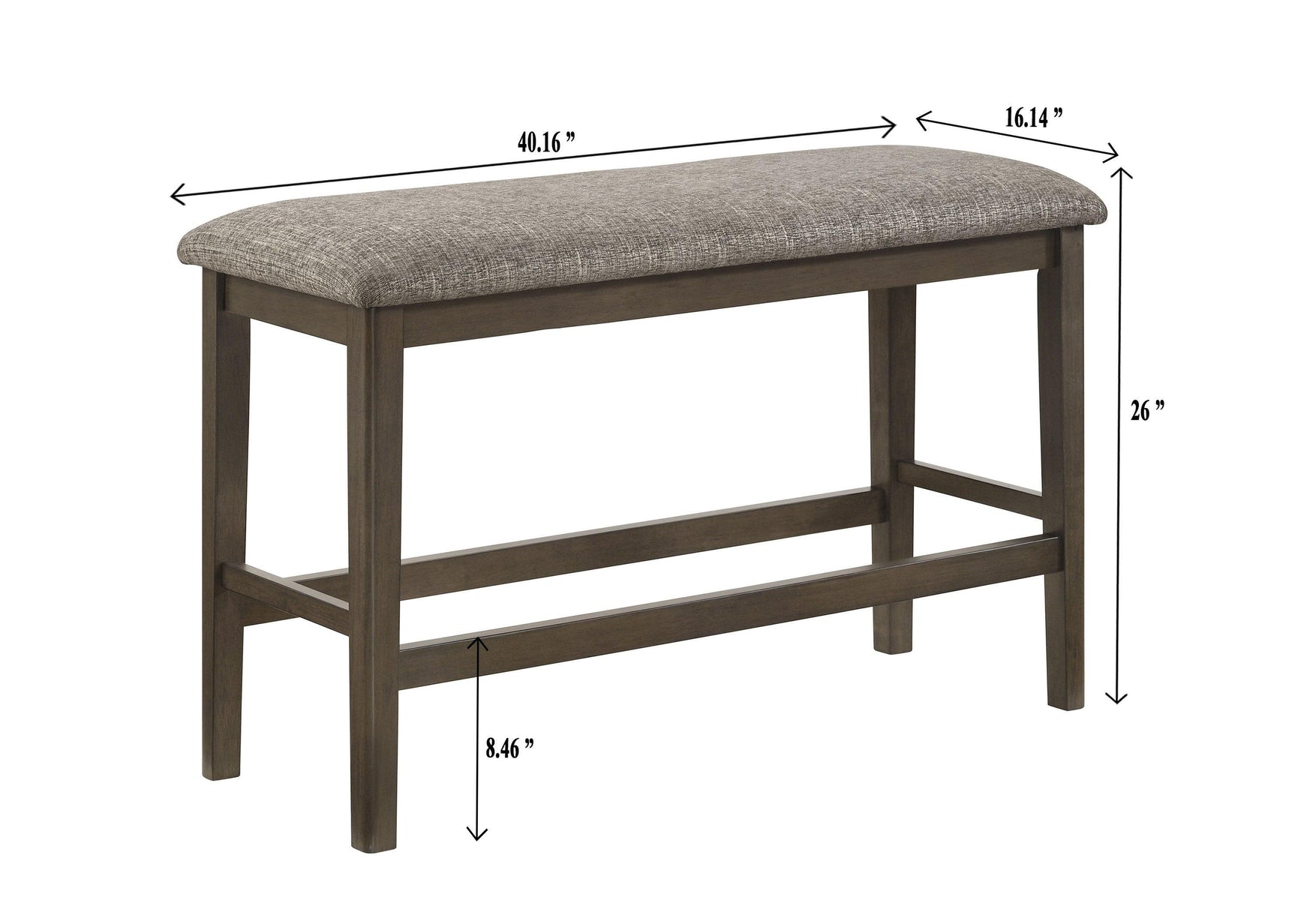 Ember Brown Modern Solid Wood And Veneers Fabric Counter Height Dining Room Set - Ella Furniture