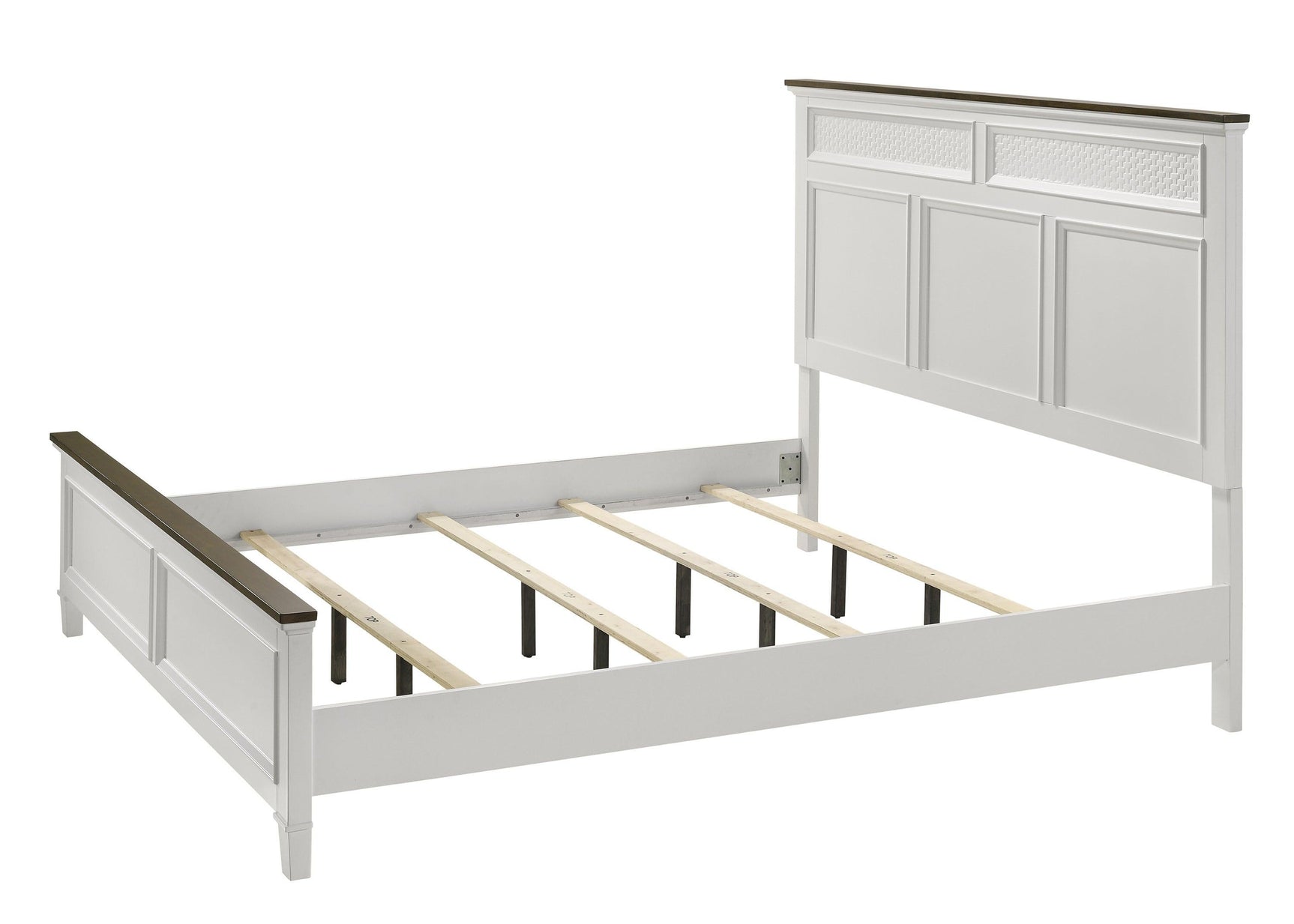 Everdeen Nutmeg/White Modern Contemporary Solid Wood 2-Drawers Nightstand - Ella Furniture