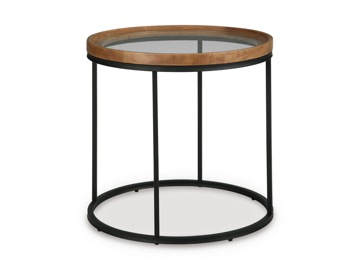 Medium Brown Coffee Table and End Table Set — product image 3
