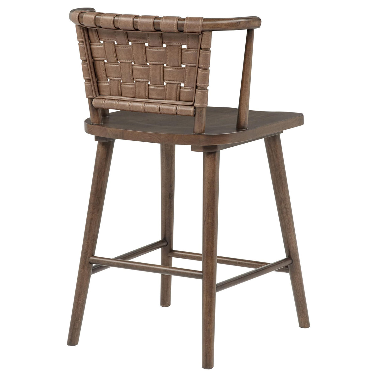 Tallis Woven Leatherette Back Counter Chairs Brown Set of 2 — product image 8