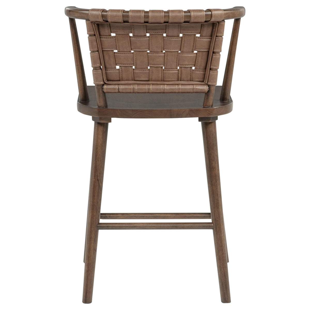 Tallis Woven Leatherette Back Counter Chairs Brown Set of 2 — product image 7