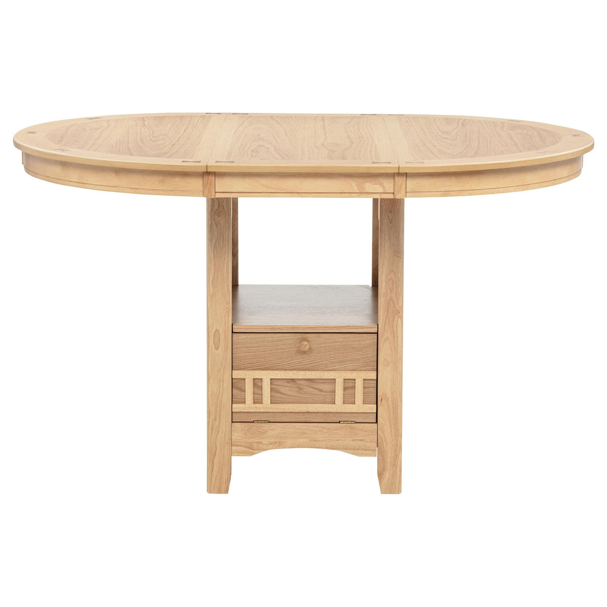 Lavon 5-Piece Oval Counter Height Extension Dining Set Light Oak — product image 5