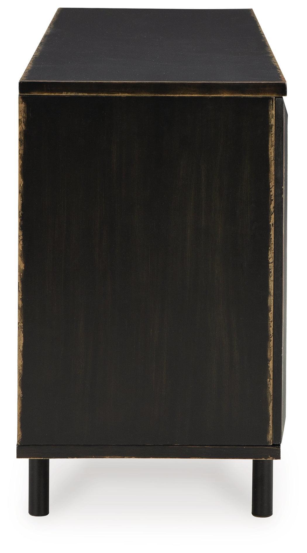 Fair Ridge Distressed Black Accent Cabinet - Ella Furniture