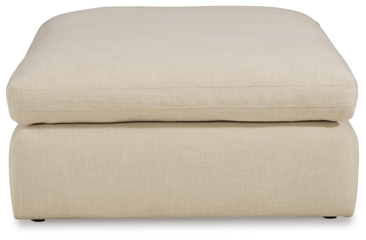 Elyza Linen 5-Piece Sectional with Ottoman — front view