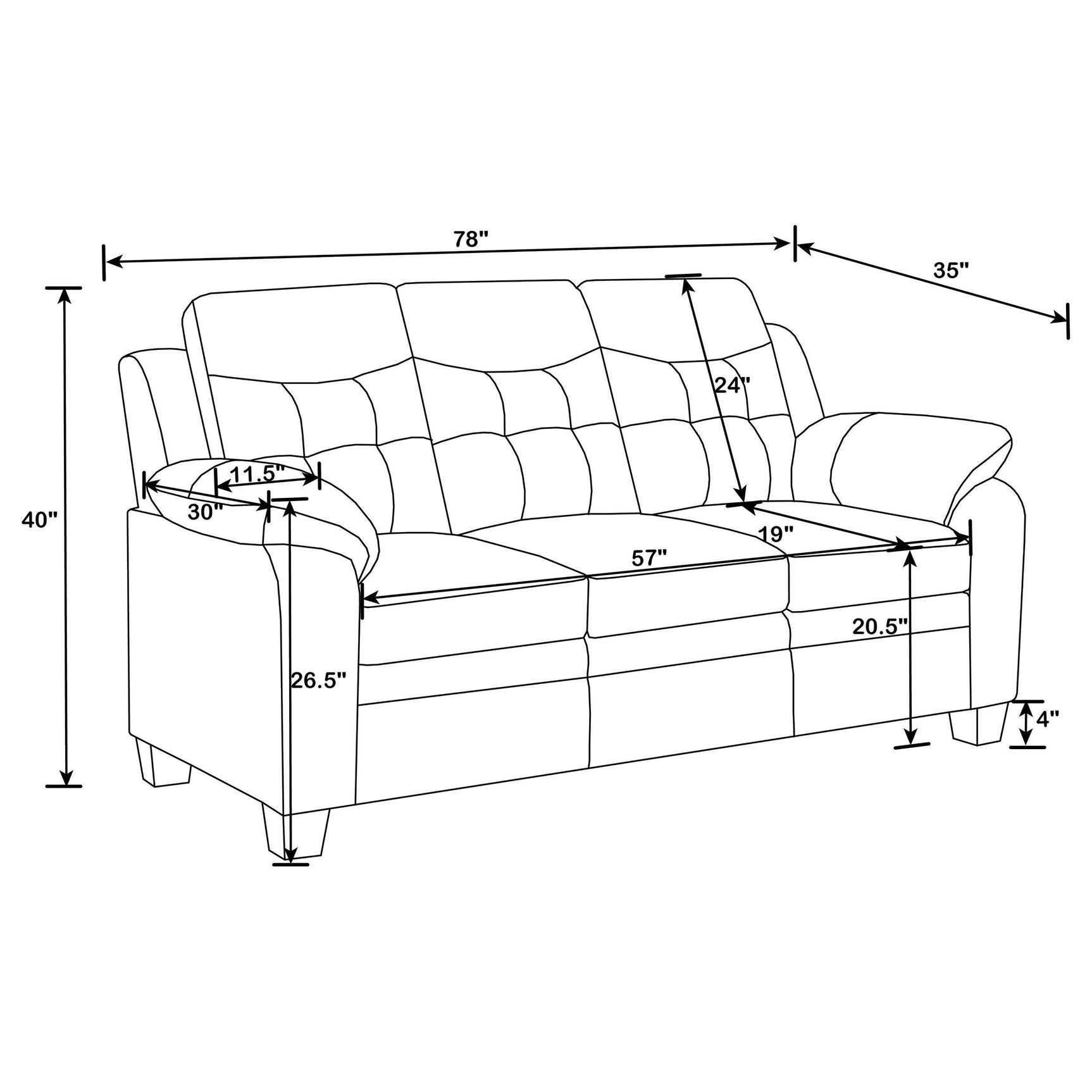 FINLEY Finley Casual Brown Two-Piece Living Room Set 506551-S2 - Ella Furniture