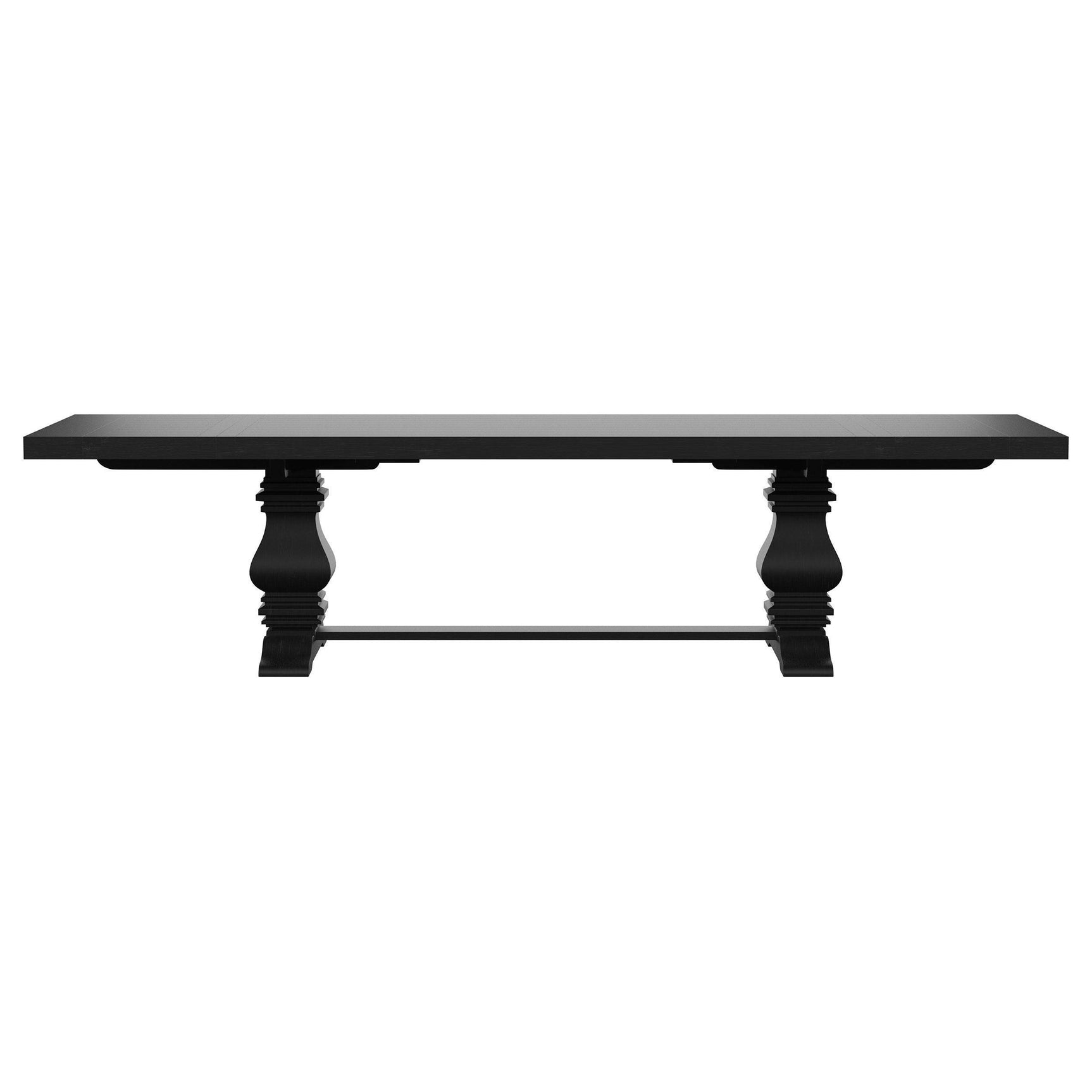 FLORENCE Florence 126-inch Extension Dining Table Distressed Black 115531 - Ella Furniture
