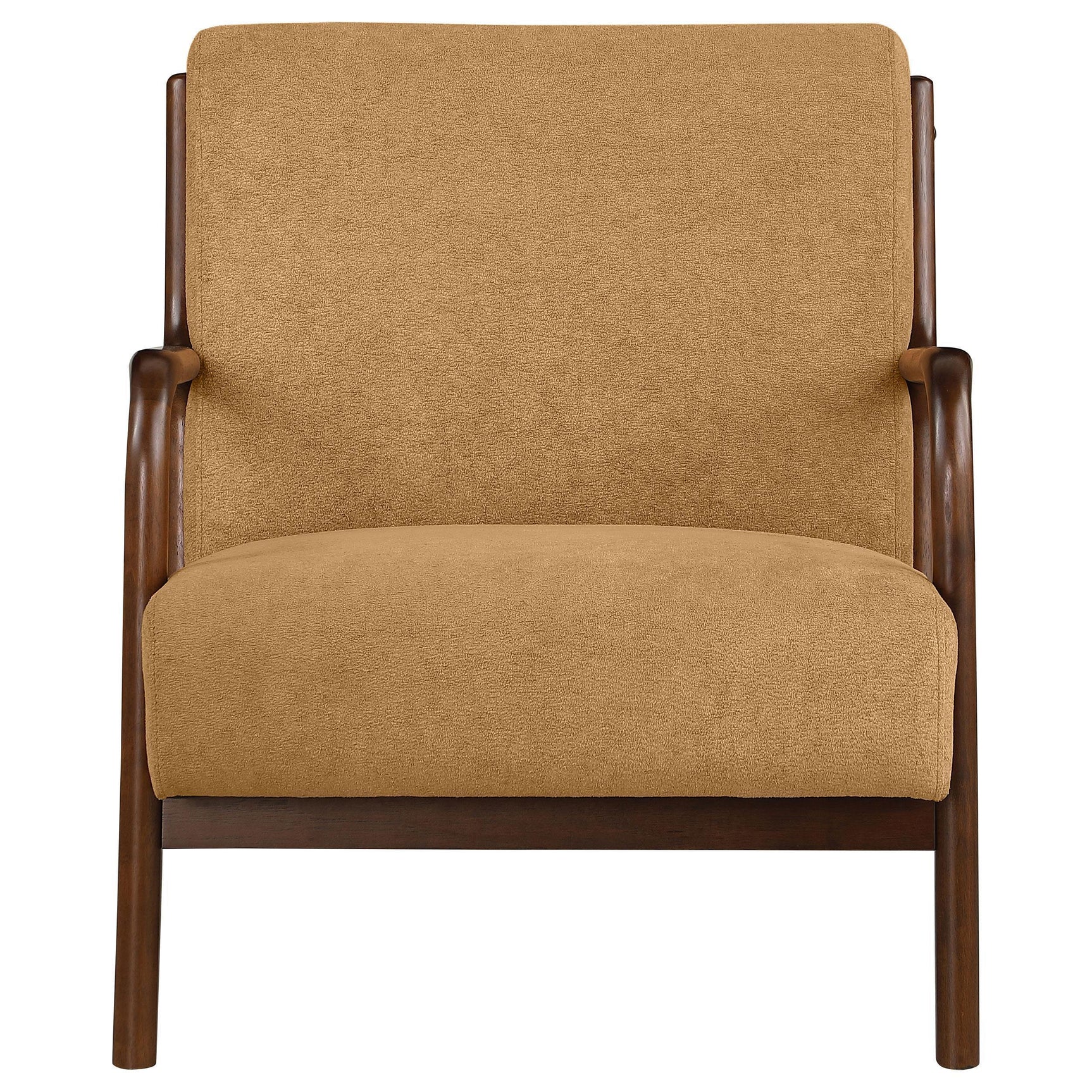 Foster Upholstered Wood Frame Accent Chair Honey 902271 - Ella Furniture