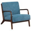 Foster Upholstered Wood Frame Accent Chair Peacock Blue 902272 - Ella Furniture