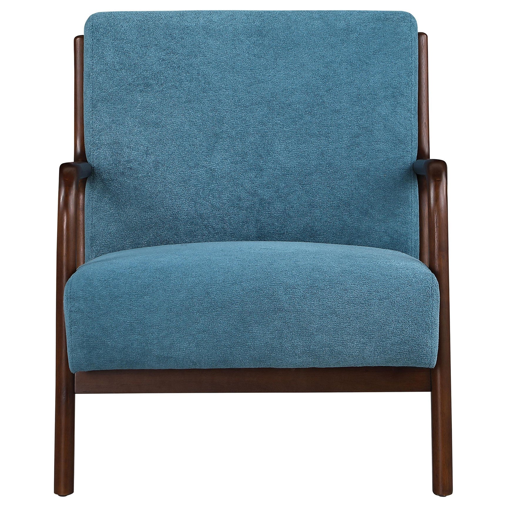 Foster Upholstered Wood Frame Accent Chair Peacock Blue 902272 - Ella Furniture