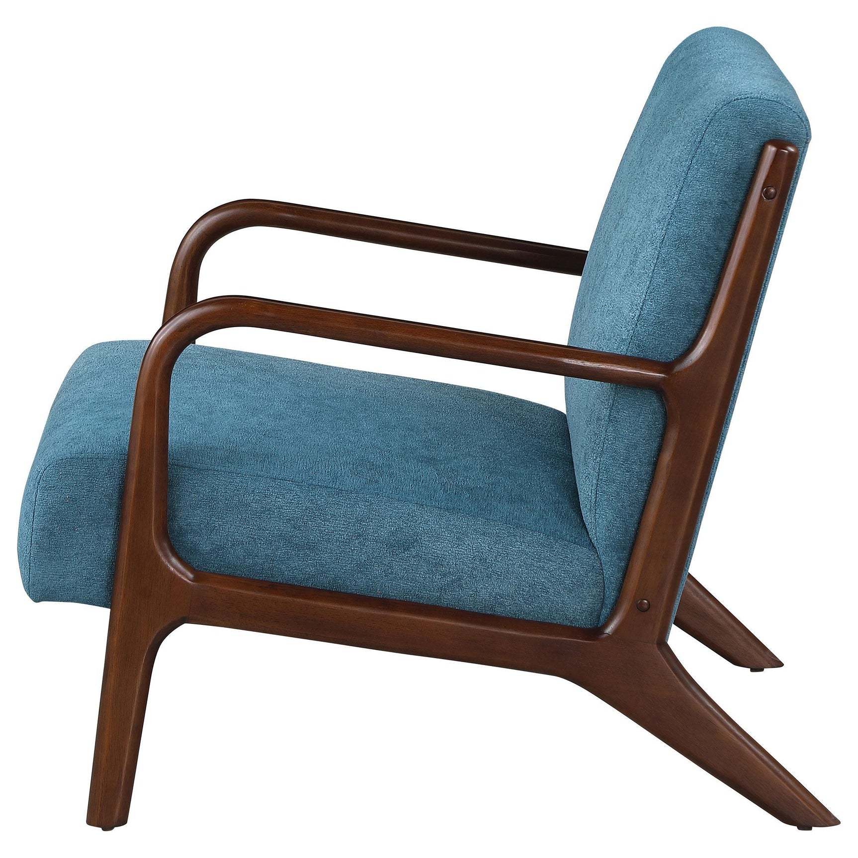 Foster Upholstered Wood Frame Accent Chair Peacock Blue 902272 - Ella Furniture