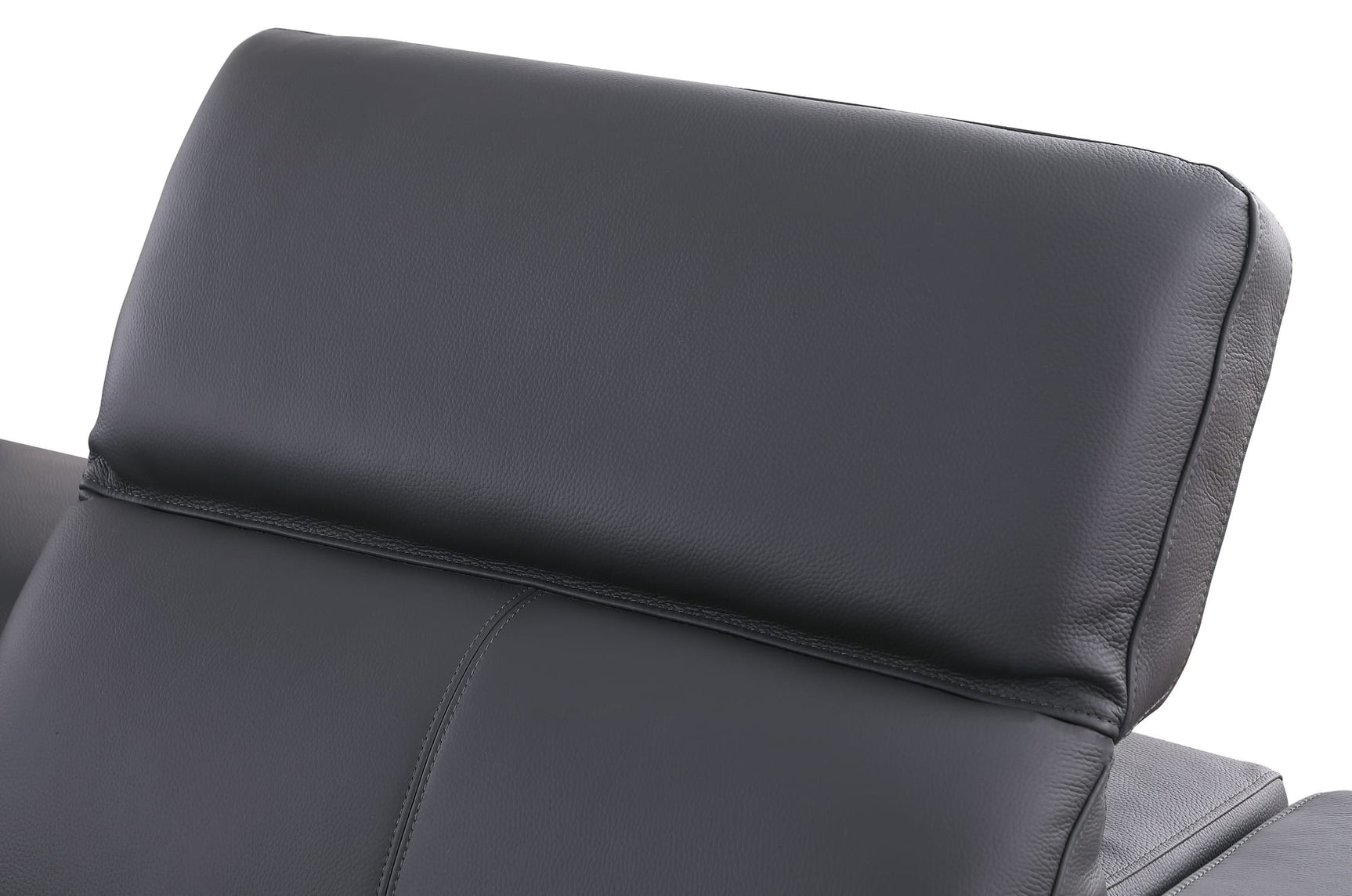 Franco 7-Piece Dark Grey Italian Leather Match Power Reclining Sectional with 3 Power Seats and Storage Console view 7