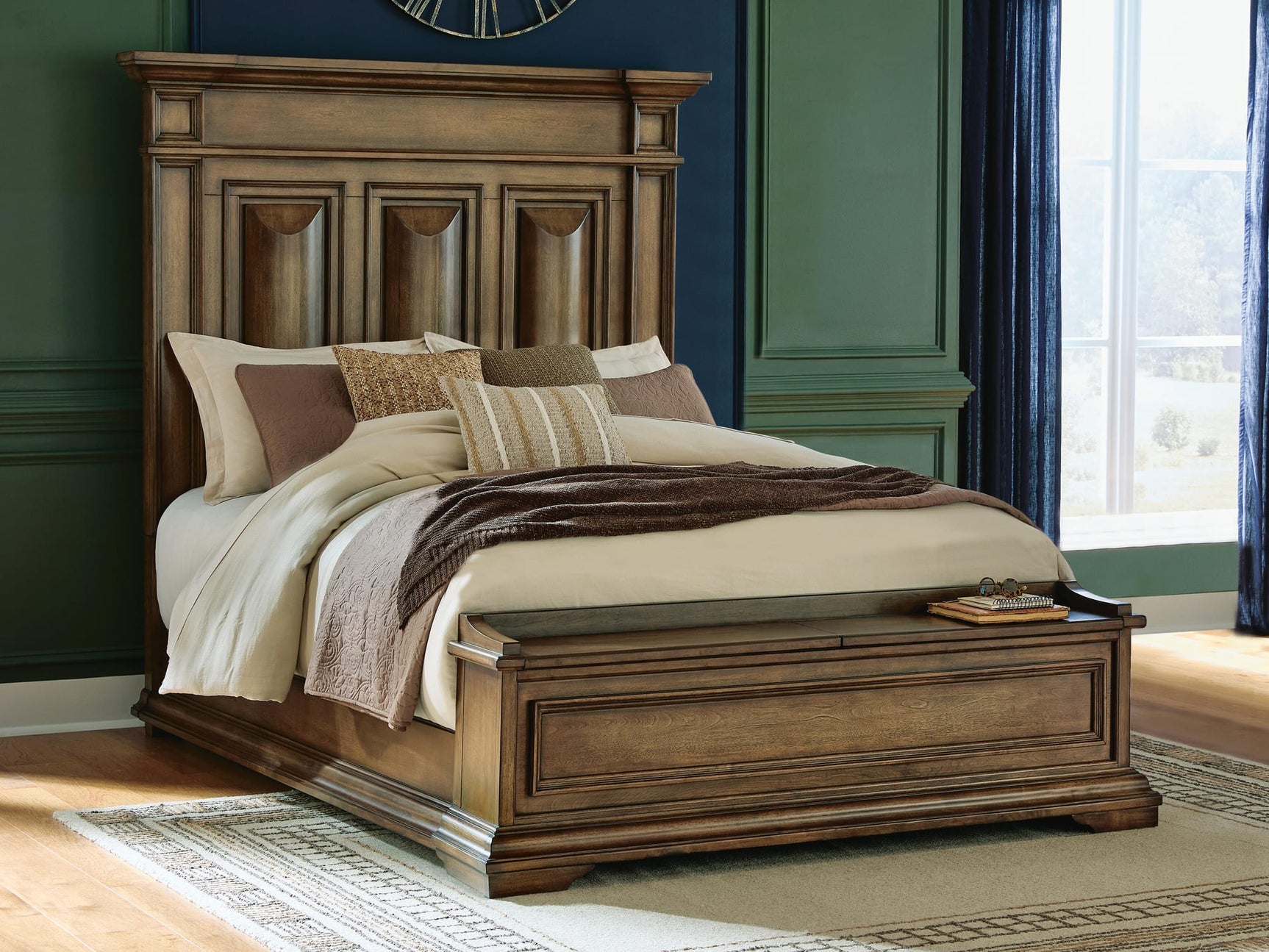 Frantanna Brown Queen Panel Storage Bed view 3