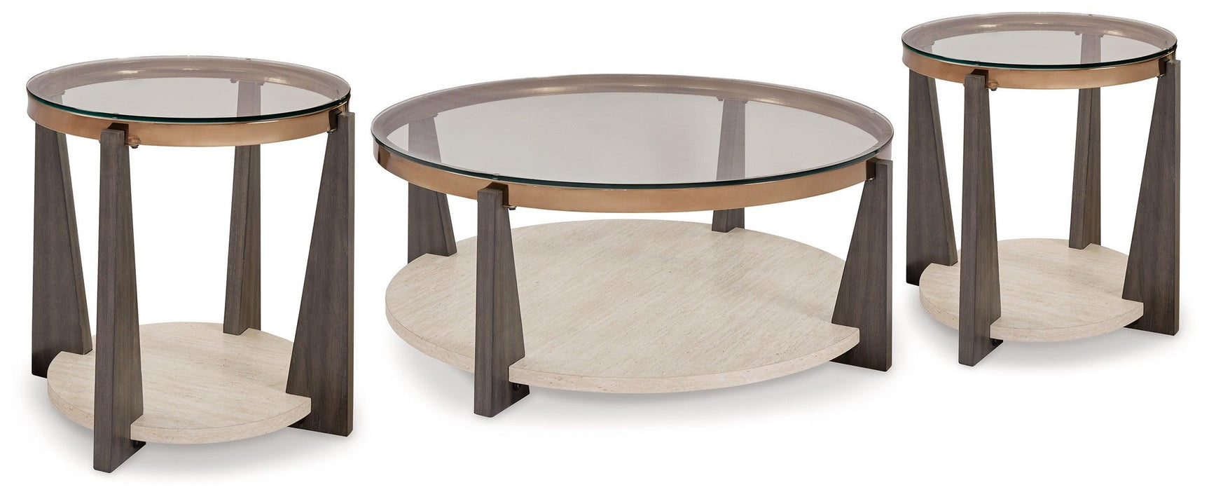 Frazwa Multi Coffee Table with 2 End Tables - Ella Furniture