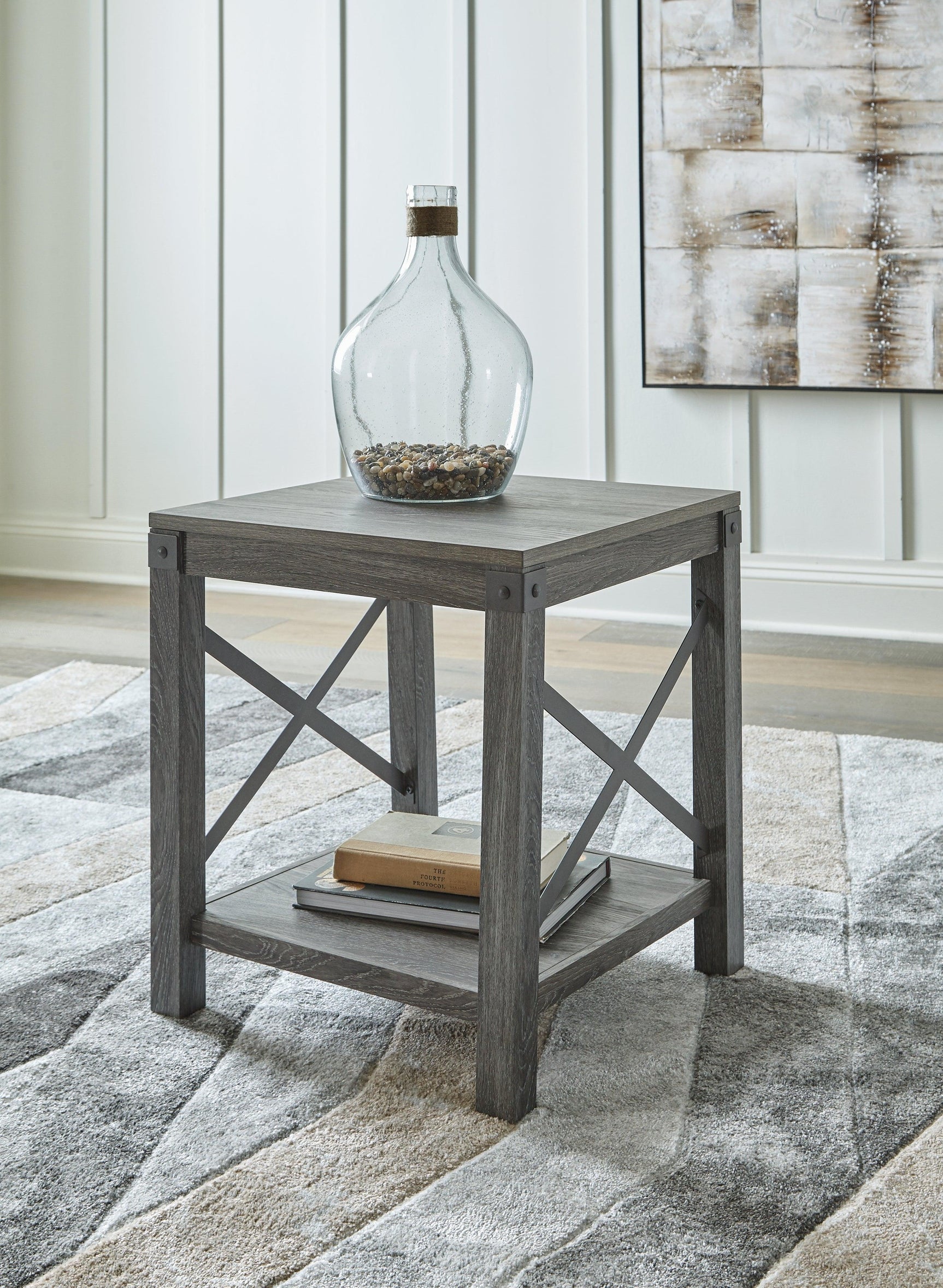 Freedan Grayish Brown Coffee Table With 2 End Tables - Ella Furniture