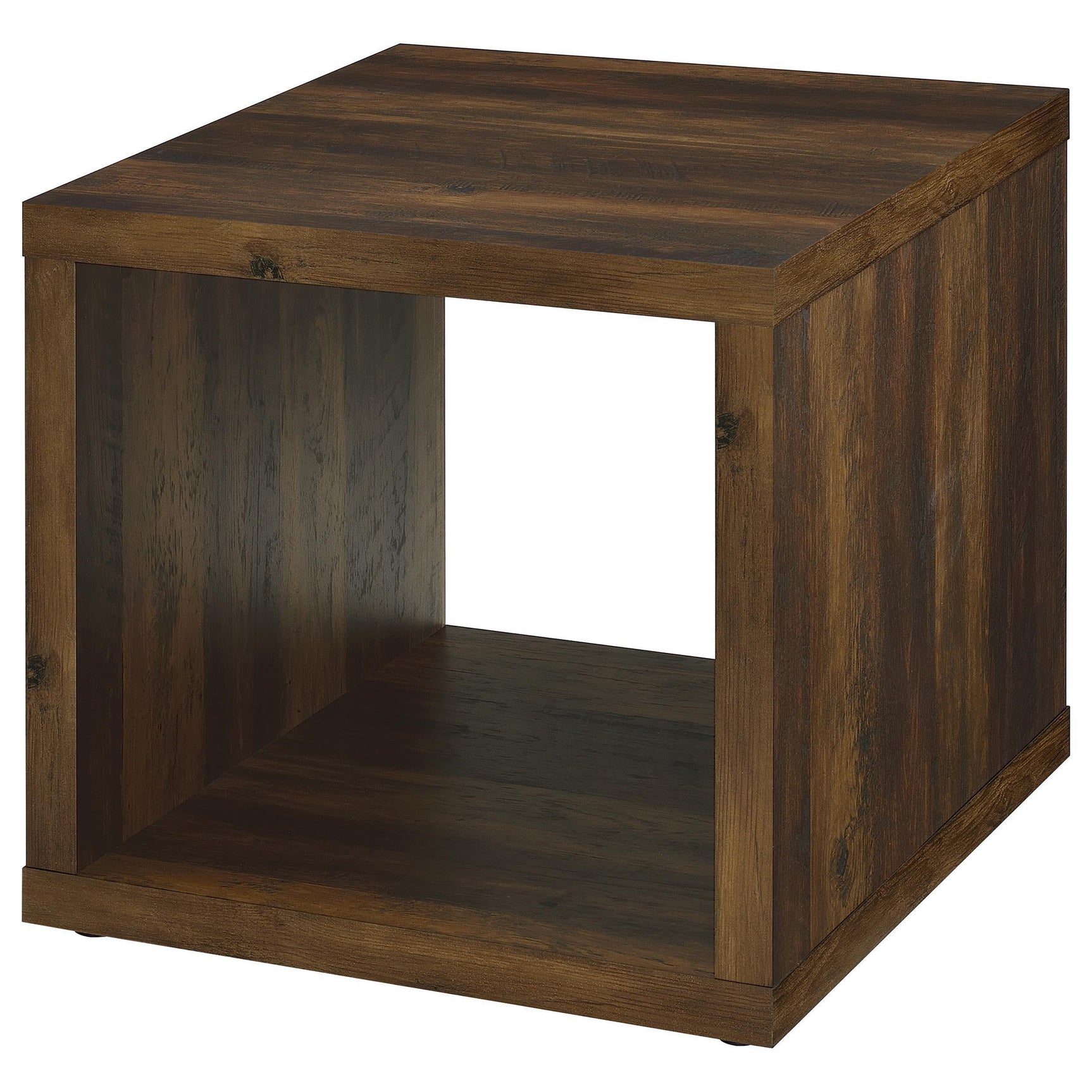Frisco Square Engineered Wood Side End Table Dark Pine 710507 - Ella Furniture