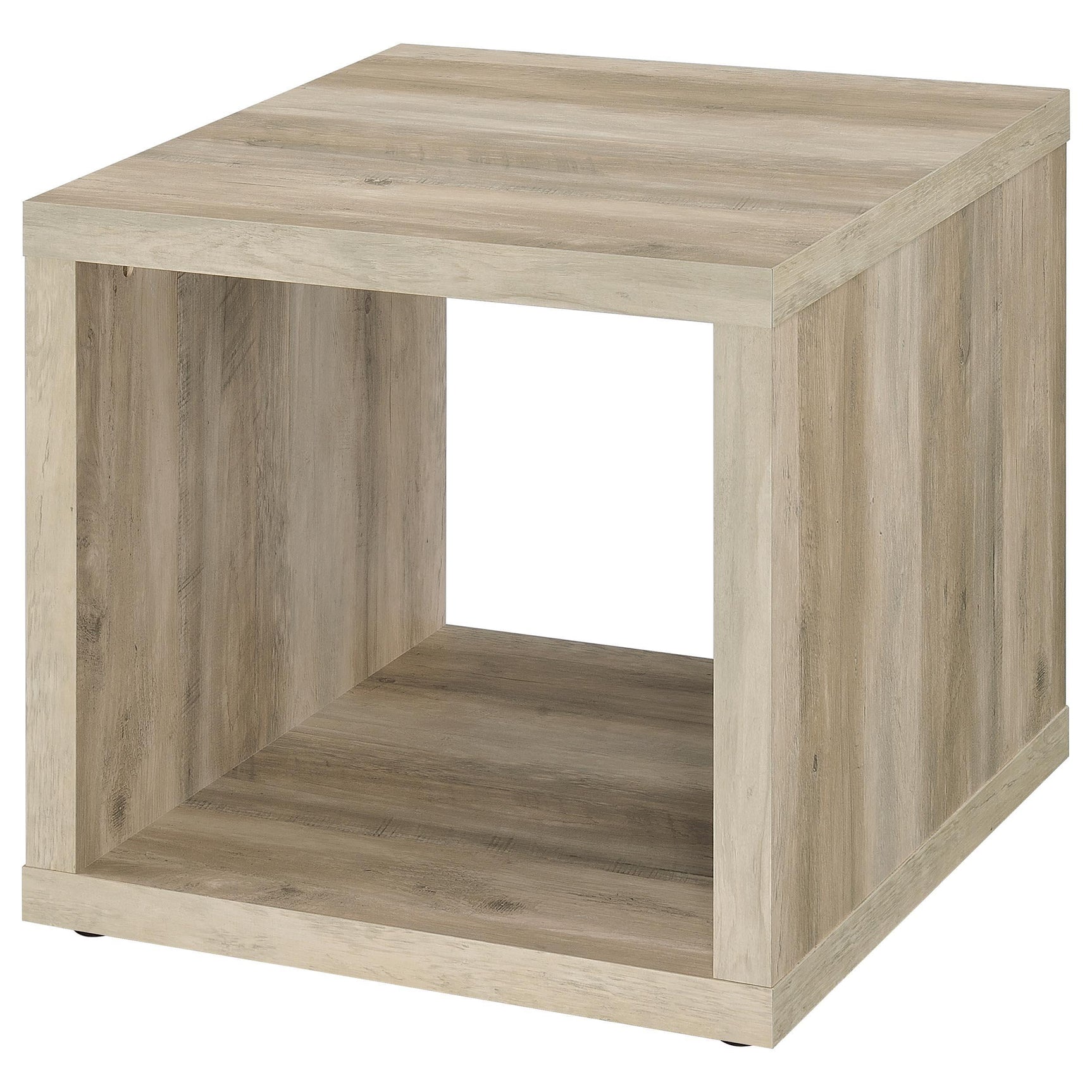 Frisco Square Engineered Wood Side End Table Distressed Pine 710517 - Ella Furniture