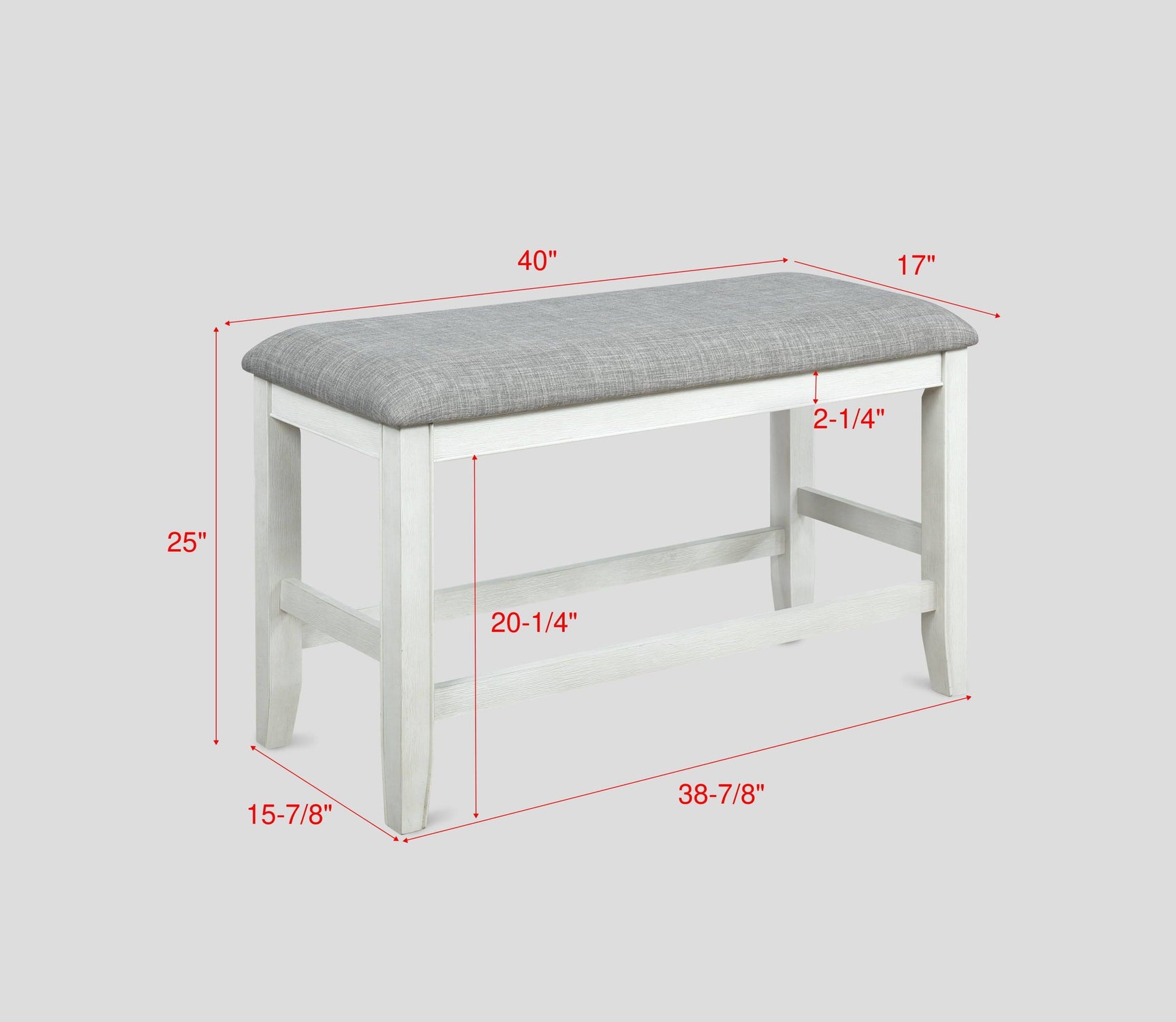 Fulton Chalk-White Modern Traditional Wood Square Counter Height Dining Room Set - Ella Furniture