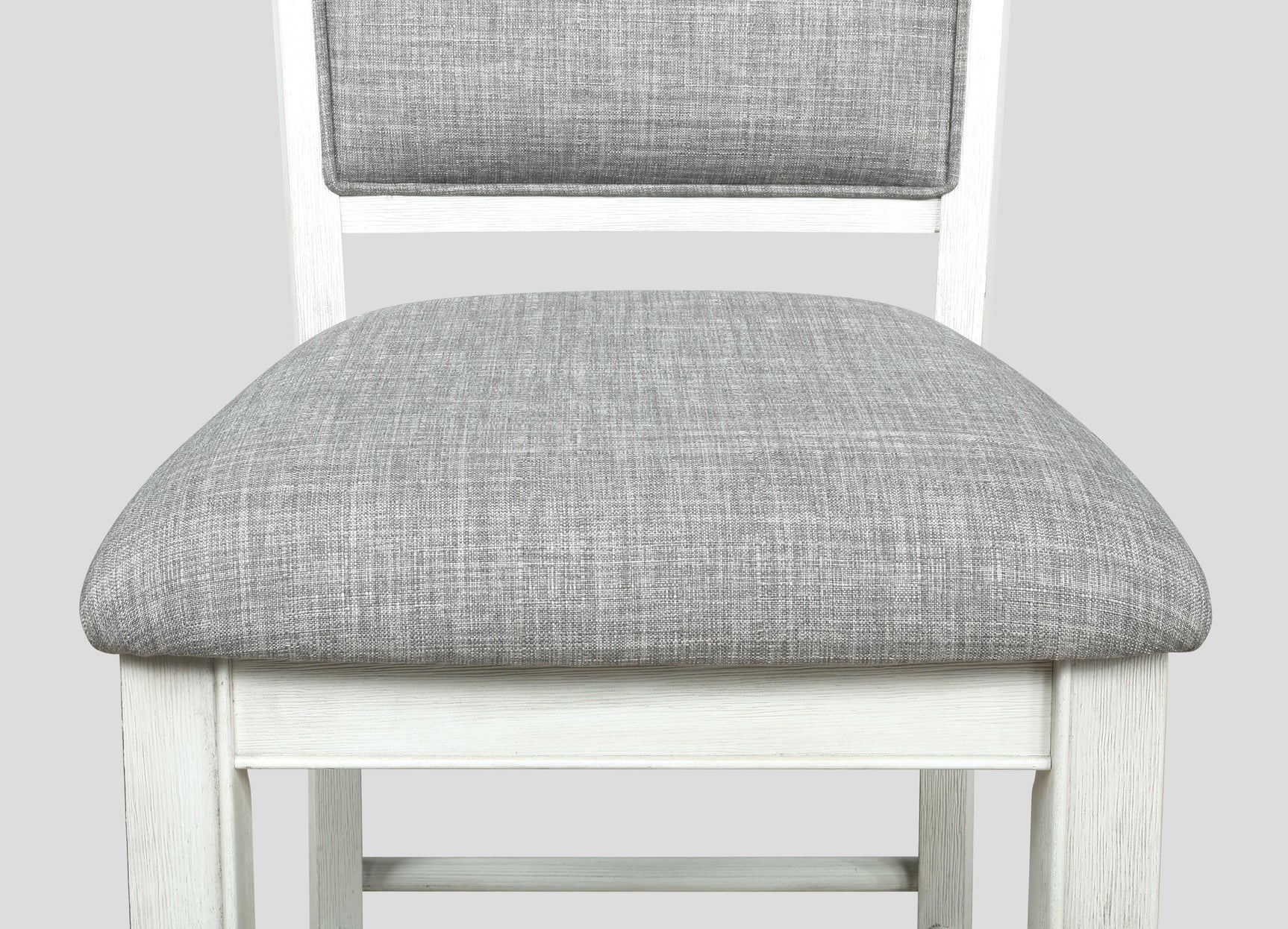 Fulton Chalk-White Modern Traditional Wood Square Counter Height Dining Room Set - Ella Furniture