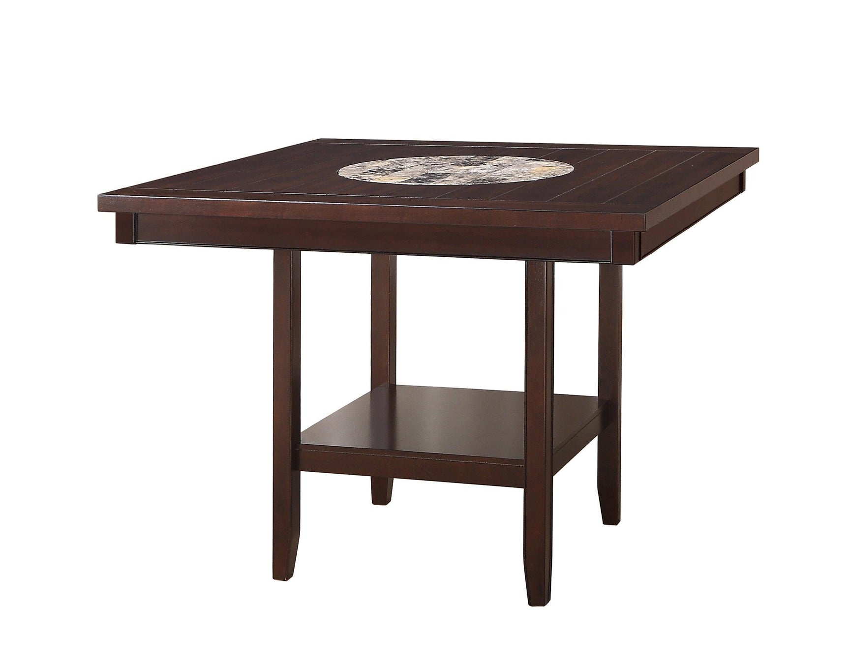 Fulton Espresso Modern Traditional Wood Square Counter Height Dining Room Set - Ella Furniture