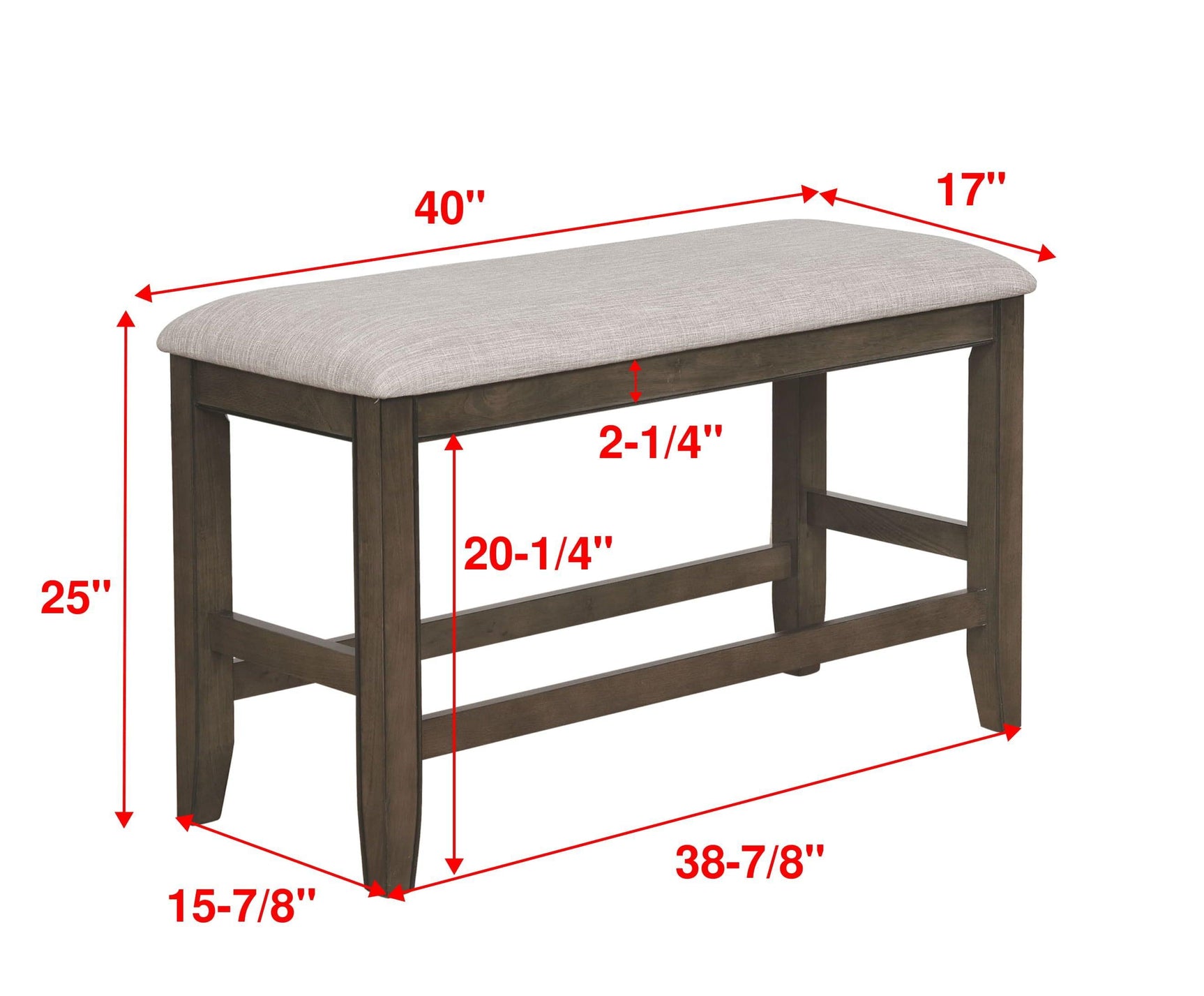 Fulton Gray Modern Traditional Wood Square Counter Height Dining Room Set - Ella Furniture