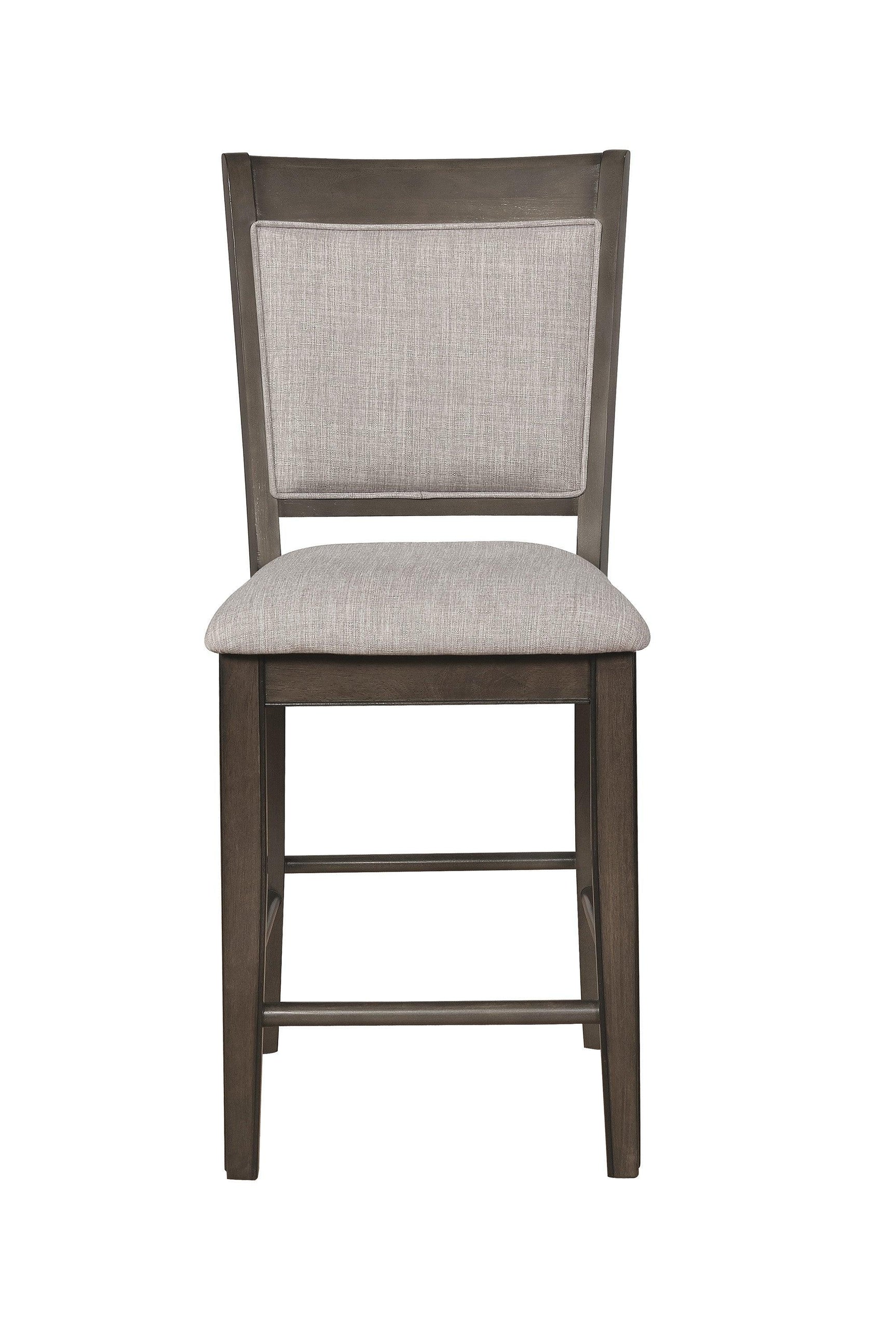 Fulton Gray Modern Traditional Wood Square Counter Height Dining Room Set - Ella Furniture