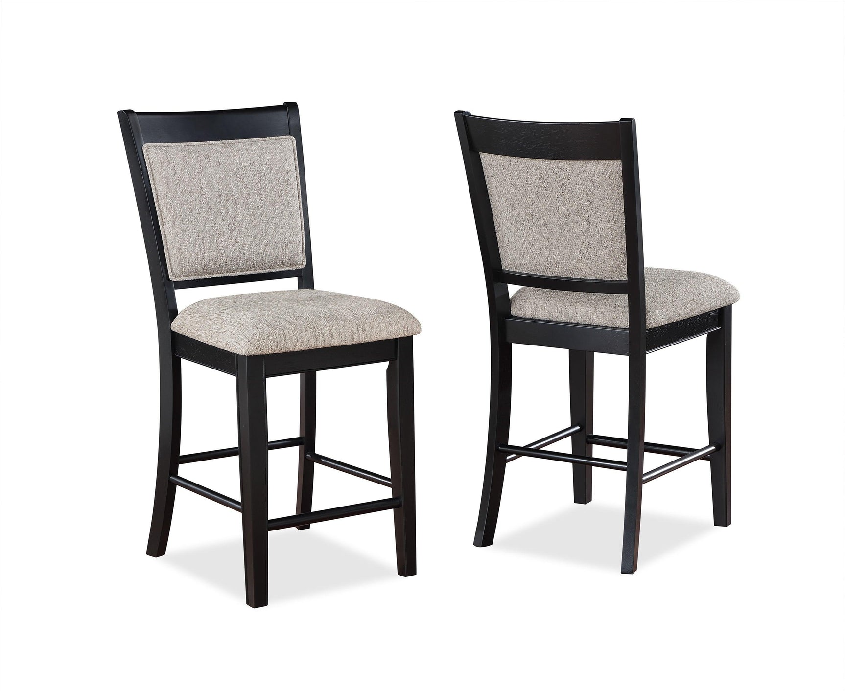 Fulton Light Gray Solid Wood And Veneers Counter Height Dining Room Set - Ella Furniture