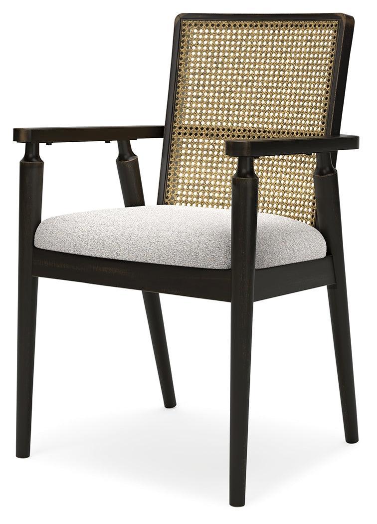 Galliden Black Dining Arm Chair - Ella Furniture