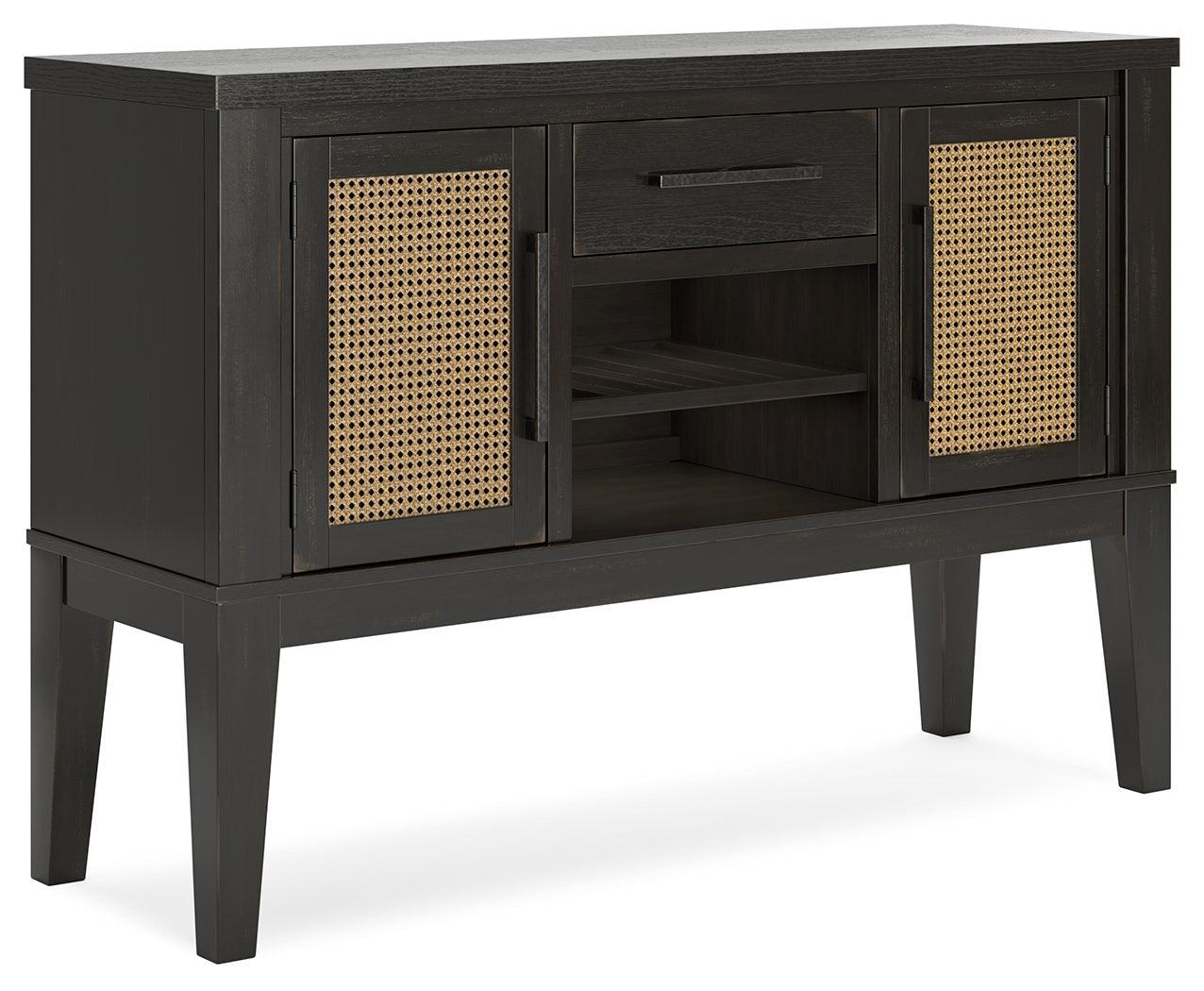 Galliden Black Dining Server - Ella Furniture