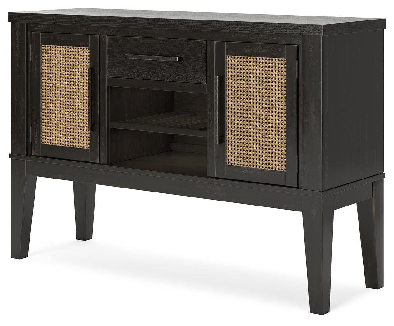 Galliden Black Dining Server - Ella Furniture