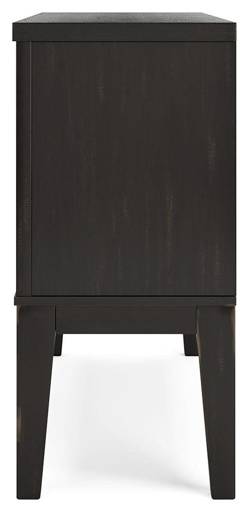 Galliden Black Dining Server - Ella Furniture