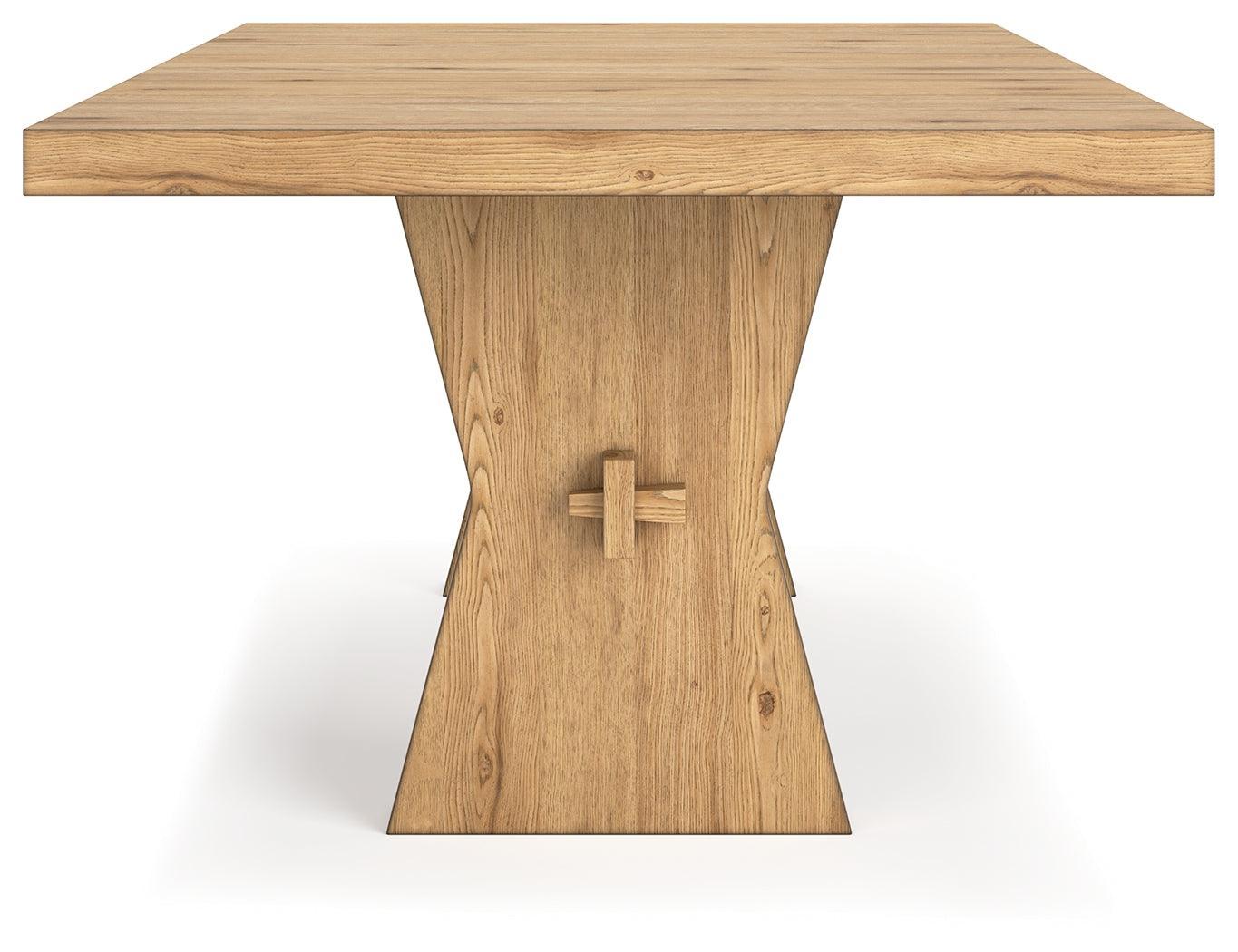 Galliden Light Brown Dining Table - Ella Furniture