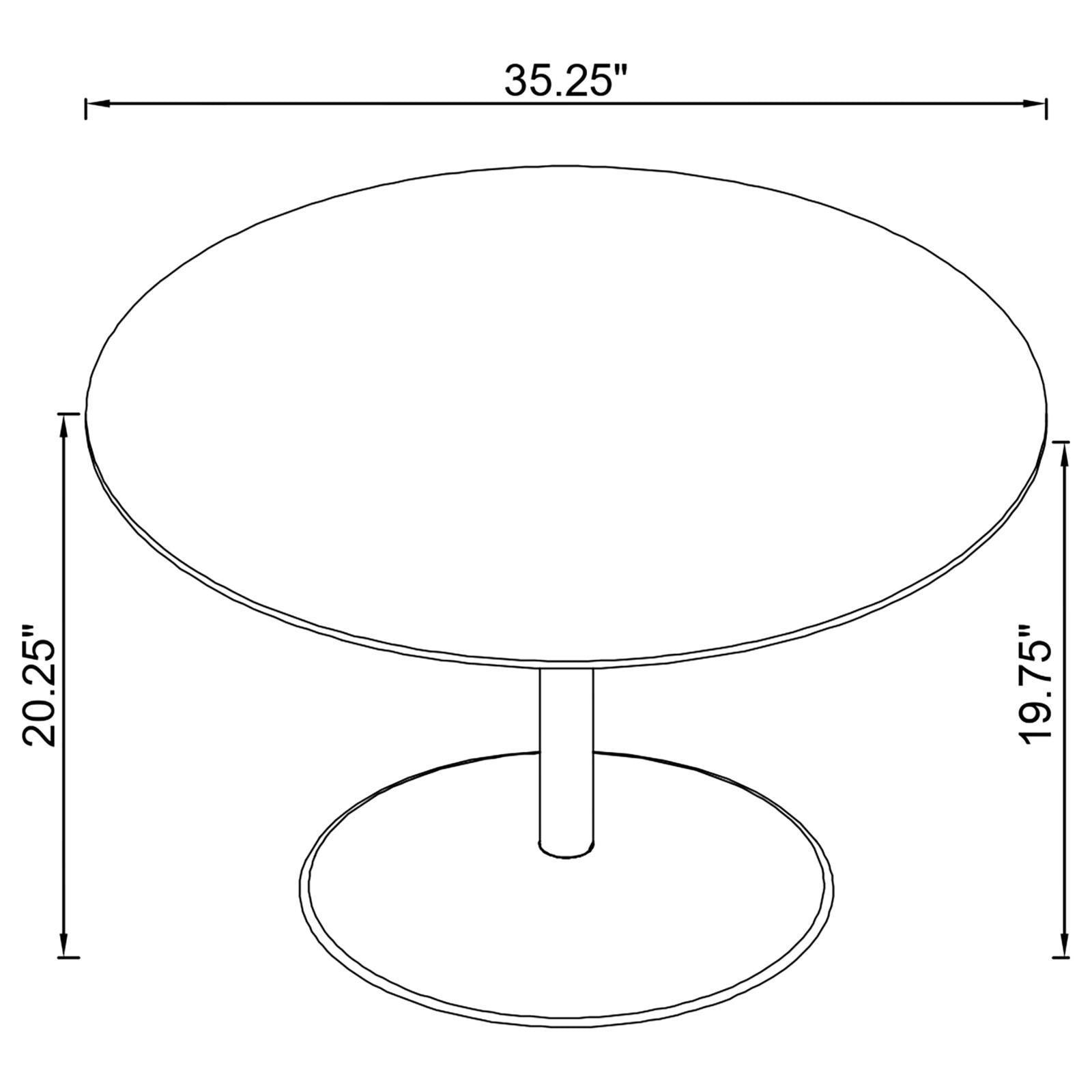 Ganso Round Metal Coffee Table With Tempered Glass Top Black 709688 - Ella Furniture