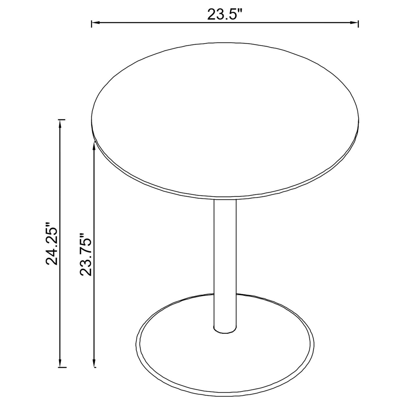 Ganso Round Metal End Table With Tempered Glass Top Black 709687 - Ella Furniture