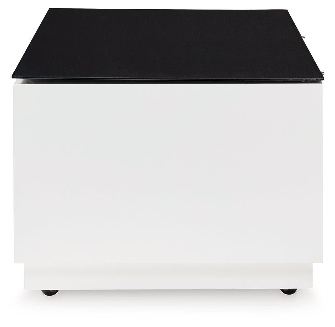 Gardoni White/black Coffee Table - Ella Furniture