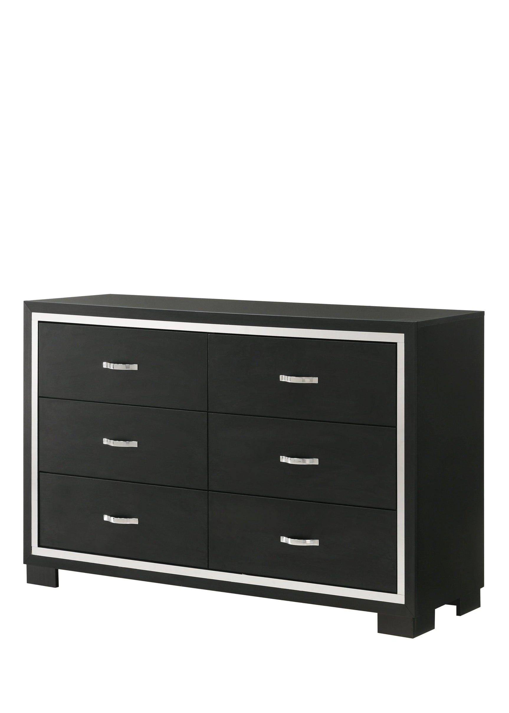 Gennro Black Modern Contemporary Solid Wood Velvet Upholstered Bedroom Set - Ella Furniture