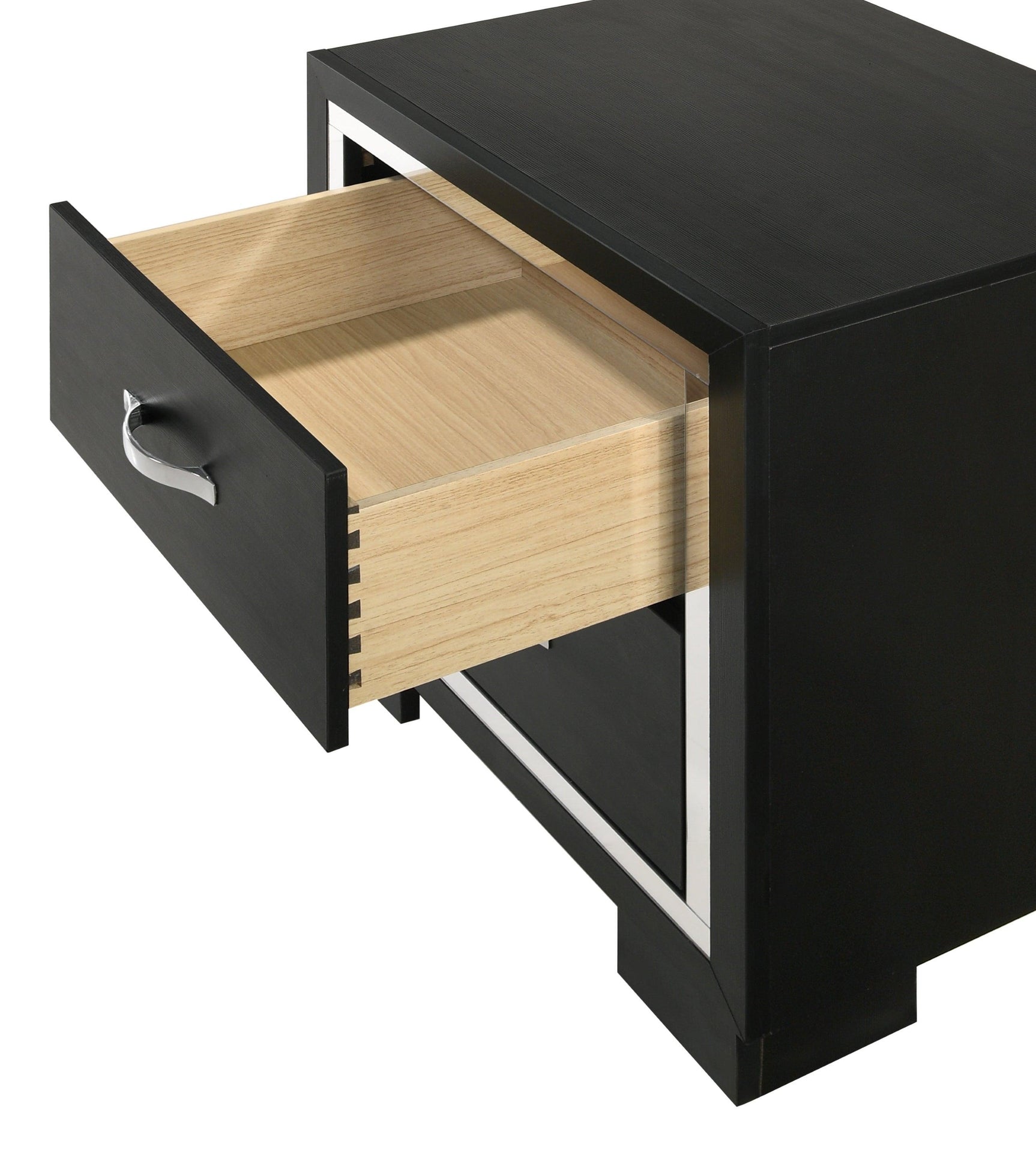 Gennro Black Modern Contemporary Solid Wood Velvet Upholstered Bedroom Set - Ella Furniture