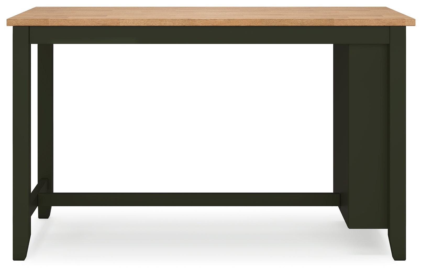 Gesthaven Natural/Green Counter Height Dining Table - Ella Furniture