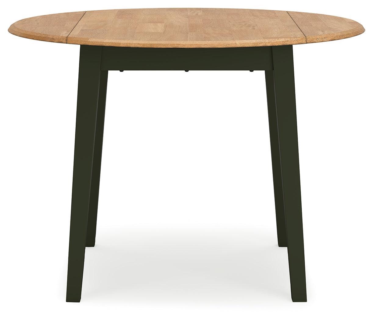 Gesthaven Natural/Green Dining Drop Leaf Table - Ella Furniture