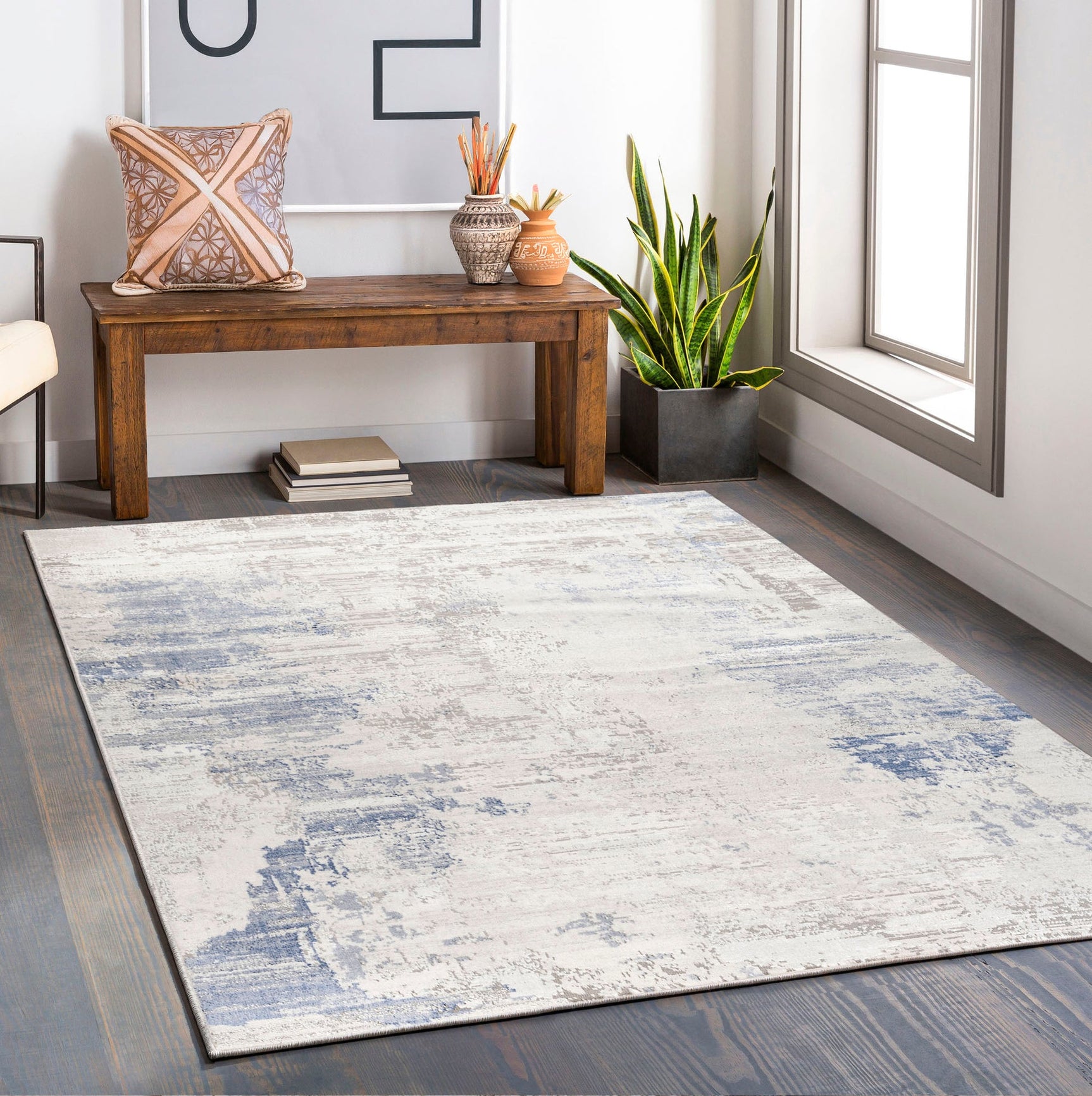 Glitz 715 Steel Area Rug