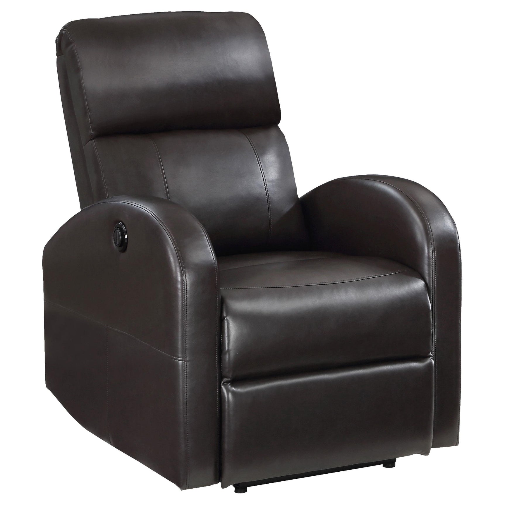 Grant Upholstered Power Recliner Chair Brown 601500P - Ella Furniture