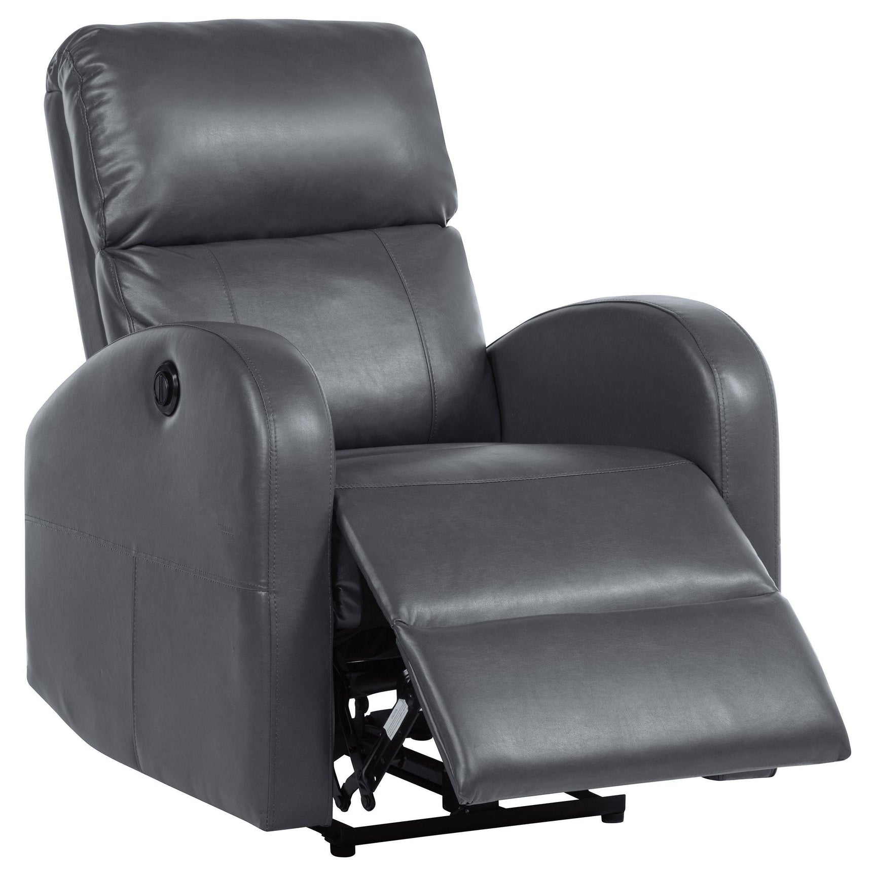 Grant Upholstered Power Recliner Chair Grey 601499P - Ella Furniture