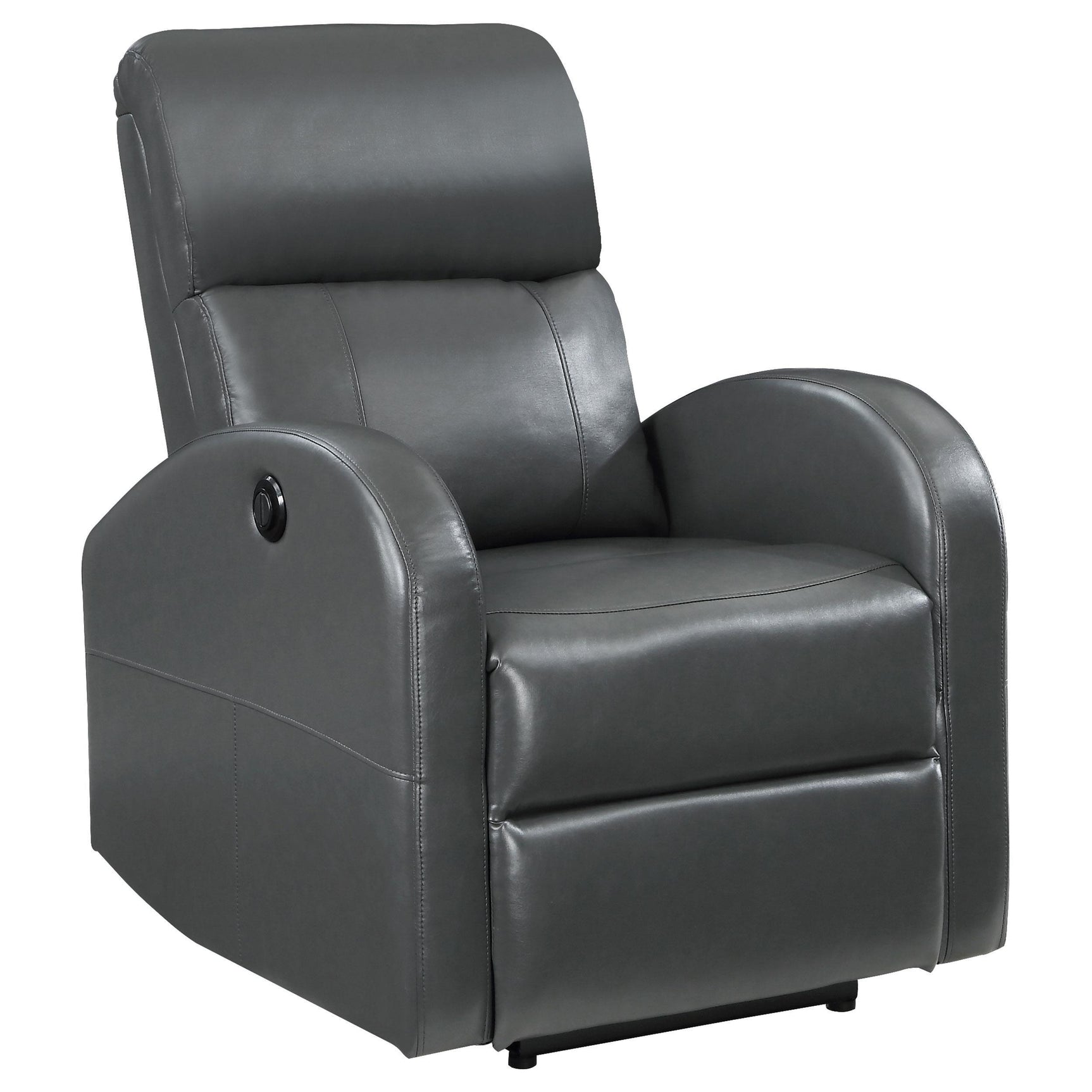 Grant Upholstered Power Recliner Chair Grey 601499P - Ella Furniture