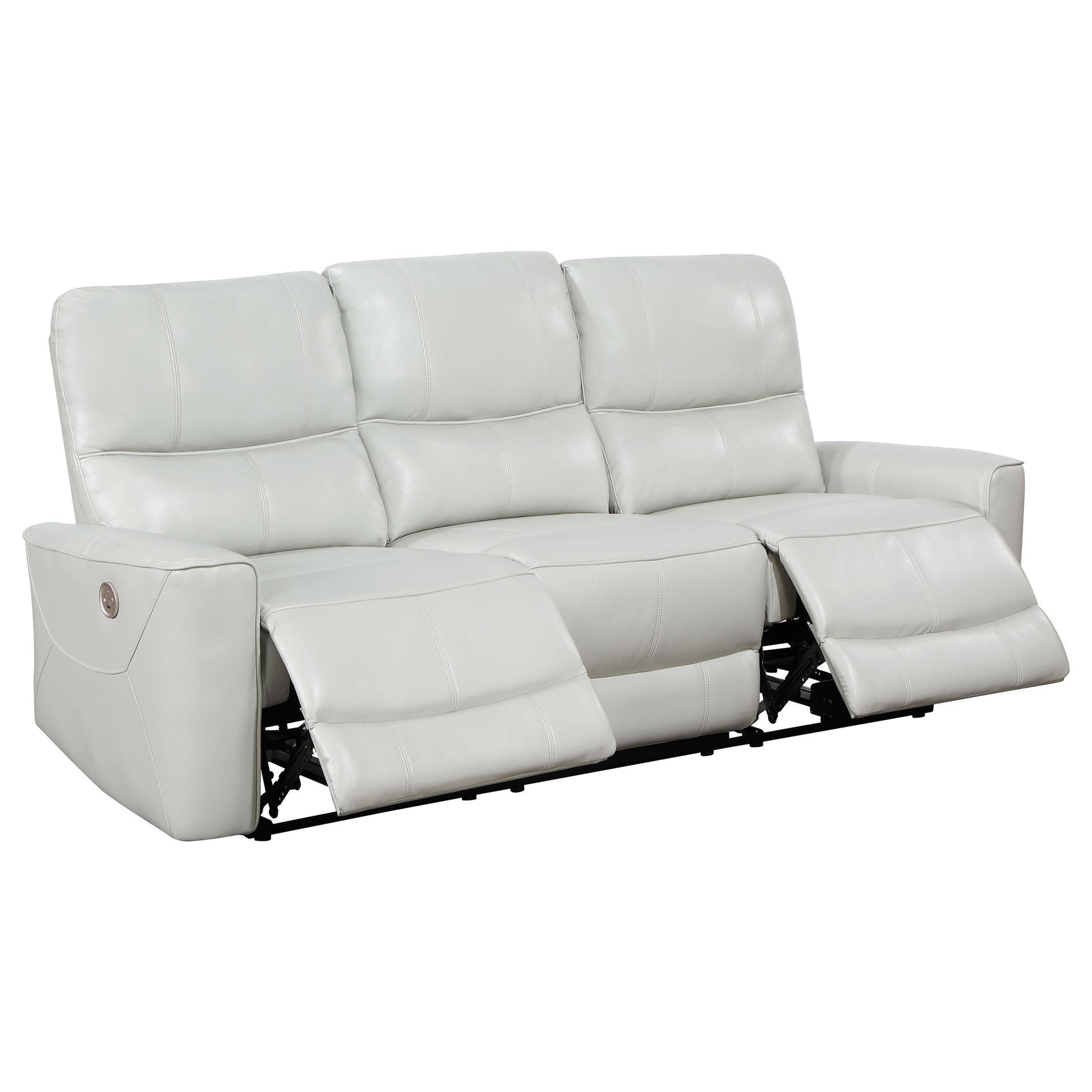 Greenfield 2-piece Power Reclining Sofa Set Ivory 610261P-S2 - Ella Furniture