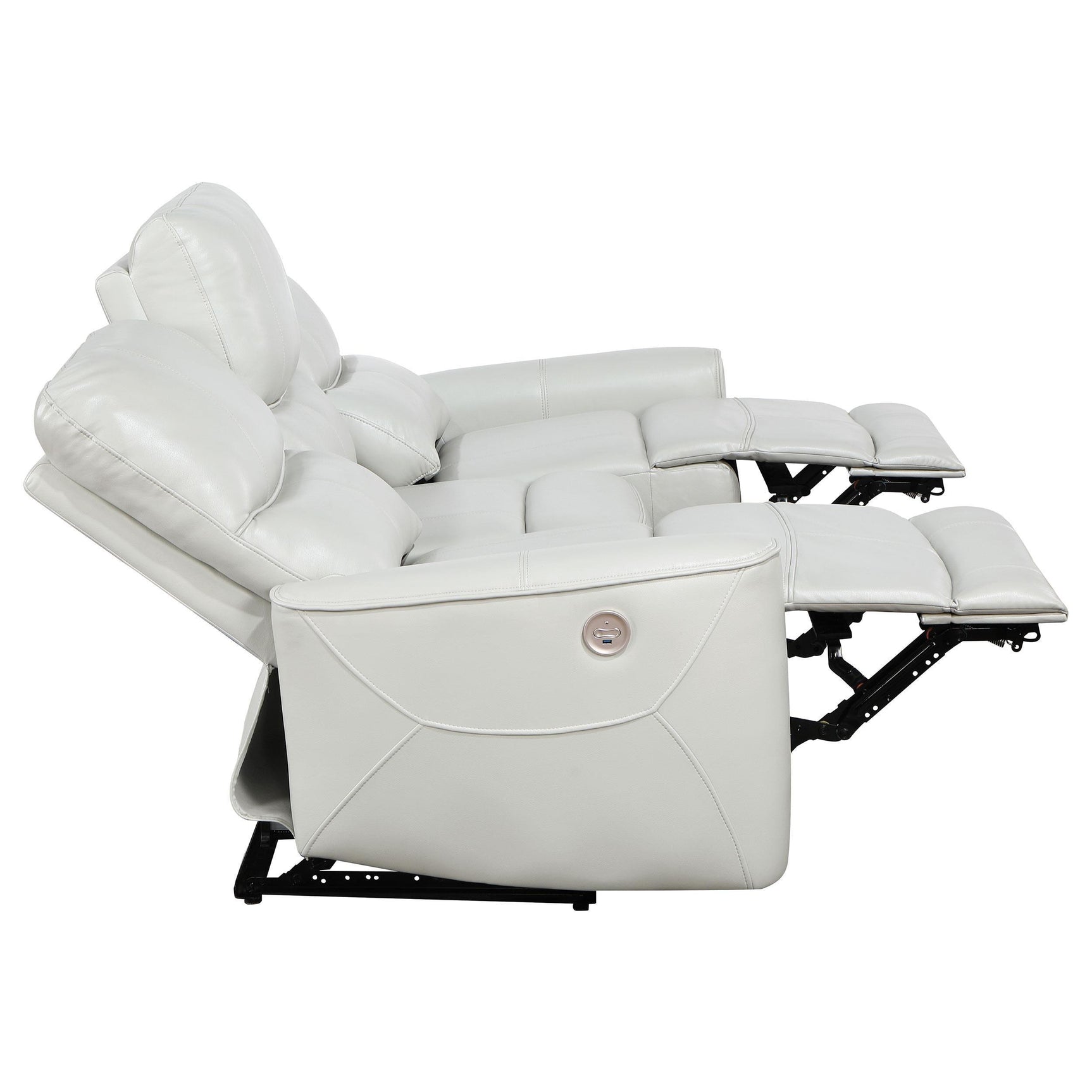 Greenfield 2-piece Power Reclining Sofa Set Ivory 610261P-S2 - Ella Furniture