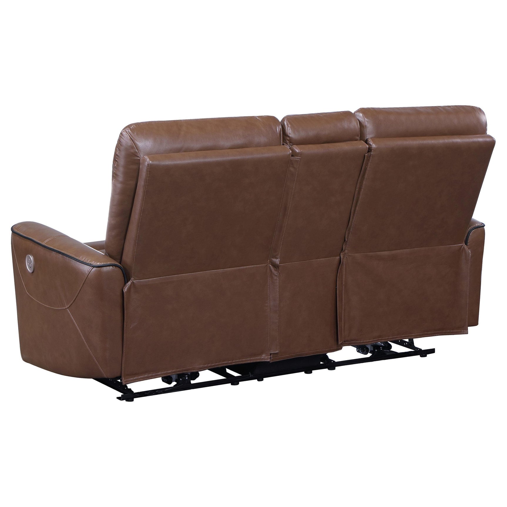 Greenfield 2-piece Power Reclining Sofa Set Saddle Brown 610264P-S2 - Ella Furniture