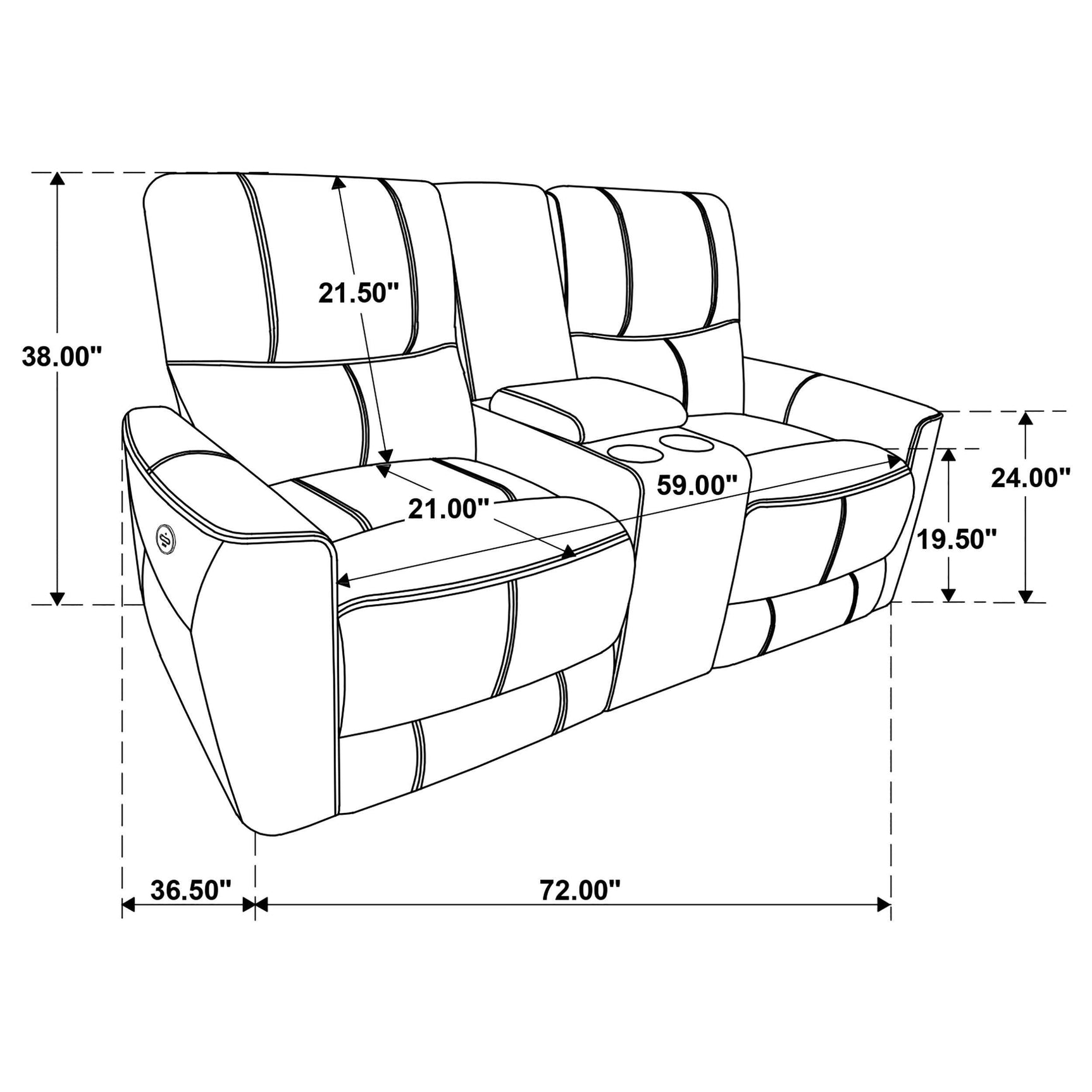Greenfield 3-piece Power Reclining Sofa Set Ivory 610261P-S3 - Ella Furniture