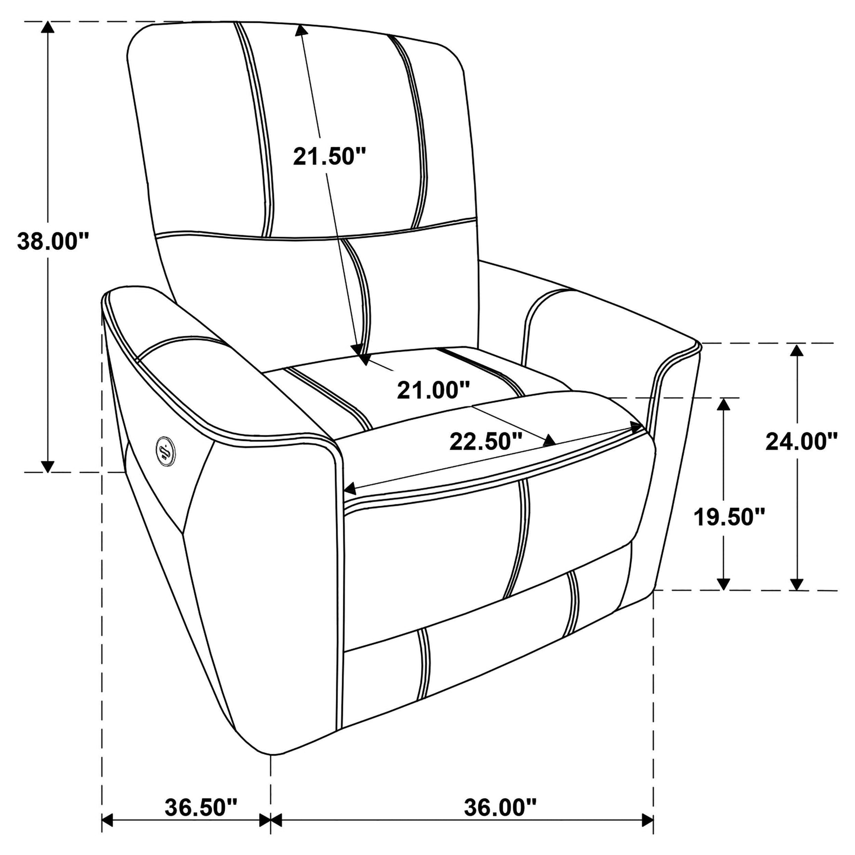 Greenfield 3-piece Power Reclining Sofa Set Ivory 610261P-S3 - Ella Furniture