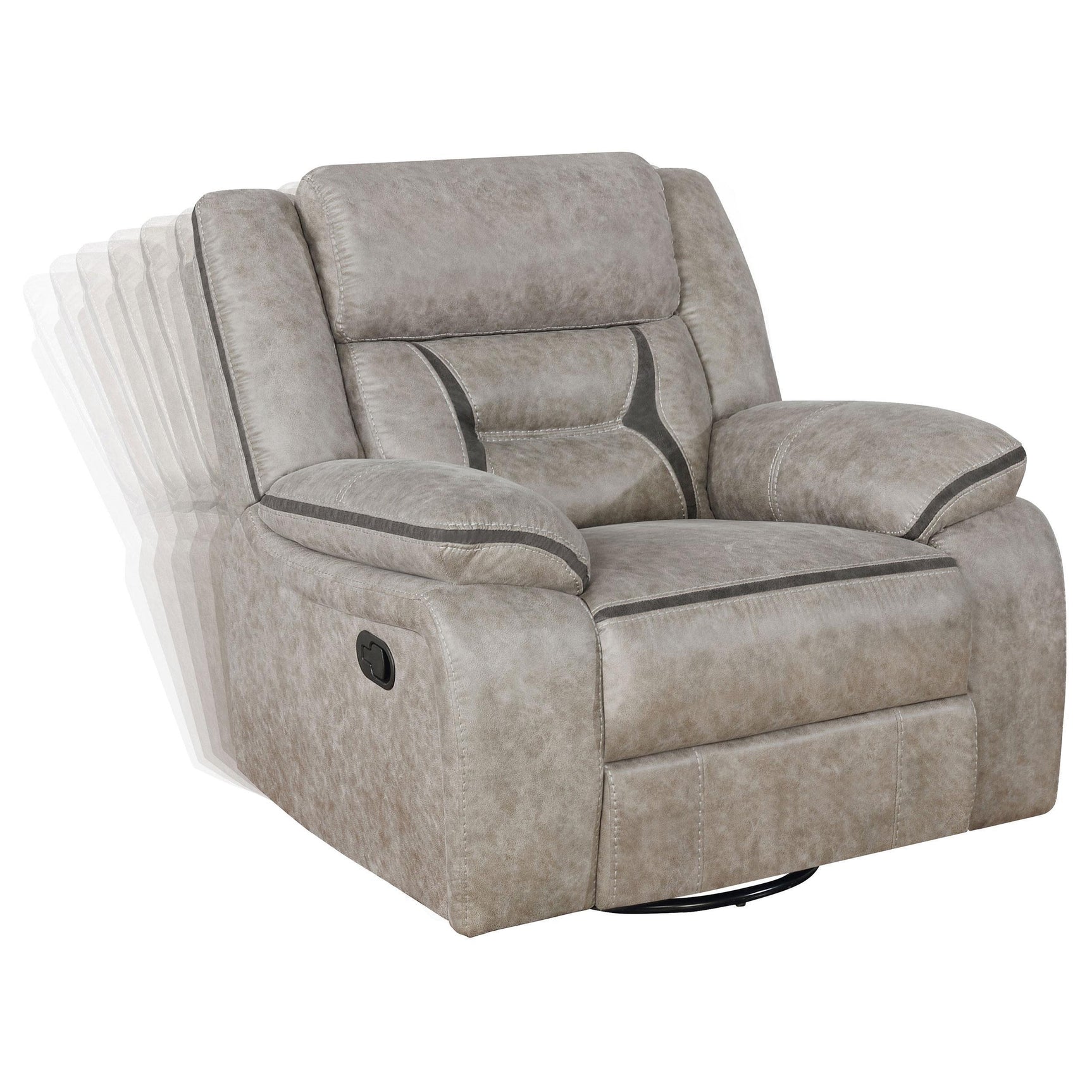 Greer Greer 3-piece Upholstered Reclining Sofa Set Taupe 651351-S3 - Ella Furniture